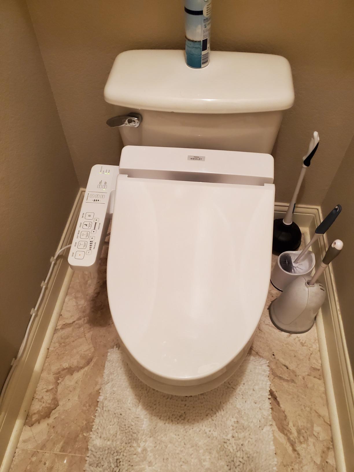 TOTO SW2034#01 C100 Electronic Bidet Toilet Cleansing Water, Heated Seat, Deodorizer, Warm Air Dryer, and PREMIST, Elongated, Cotton White customer photo 2