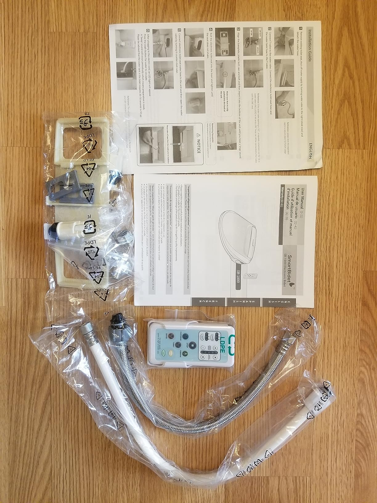 SmartBidet SB-1000 Smart Bidet Electric Bidet Toilet Seat with Heated Seat, Warm Water, Air Dryer - Remote Control, Elongated customer photo 2