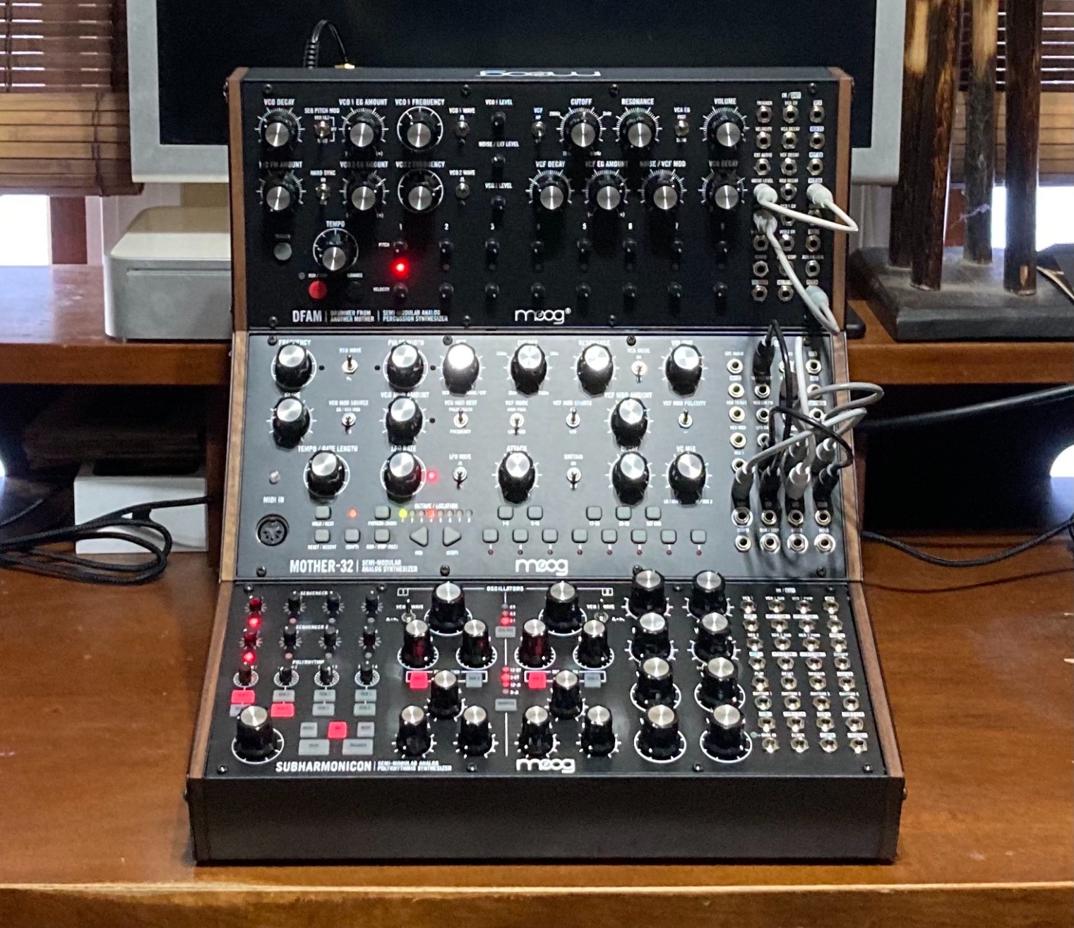 MOOG DFAM Semi-Modular Analog Percussion Synthesizer with 8 Step Sequencer, 24-Point Patch Bay customer photo 2