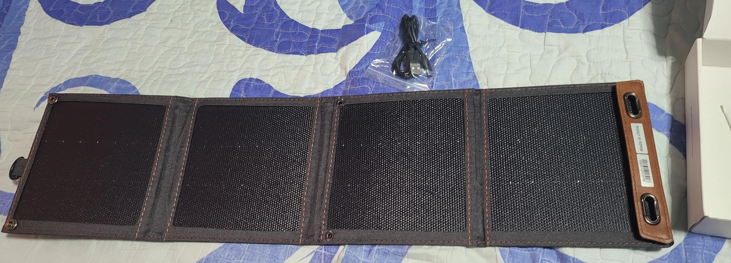 BigBlue 28W Solar Panel Charger with Dual USB-C and USB-A, Portable Solar Phone Charger for Camping, Hiking, Backpacking, Emergency Solar Charger for iPhone, iPad, Samsung Galaxy, Power Bank, GPS etc customer photo 2