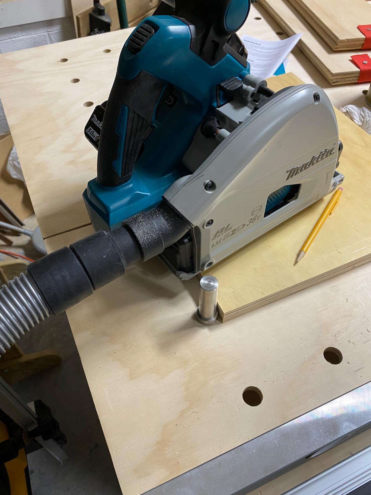 Makita XPS01PTJ 18-Volt X2 LXT Lithium-Ion (36V) Brushless Cordless 6-1/2 inch Plunge Circular Saw Kit (5.0Ah) with 39 inch Guide Rail customer photo 2