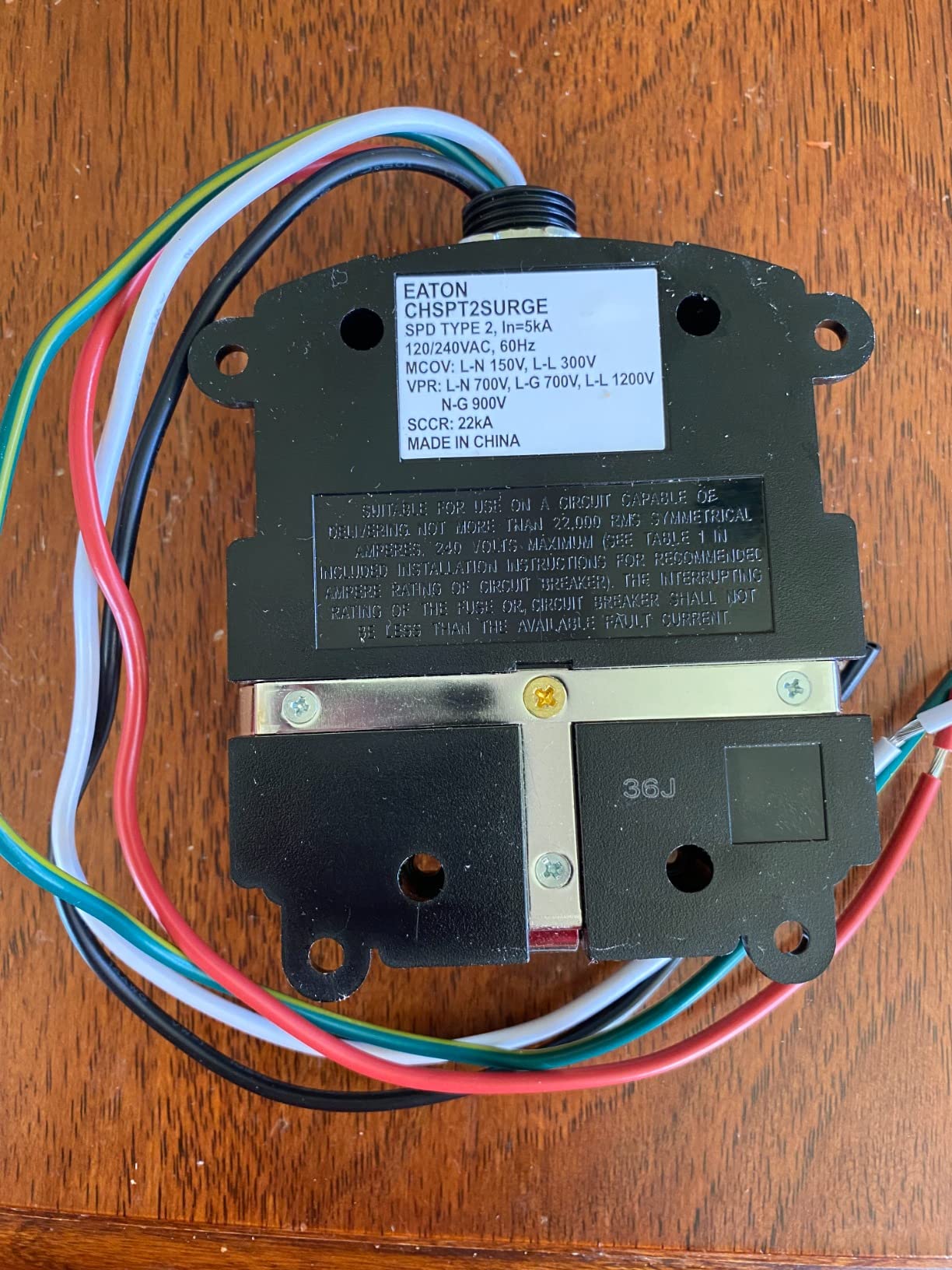 Eaton CHSPT2SURGE SPD Type 2 Chsp Whole Home Surge Protector, Nema 4, Single Phase, 120/240 Volts, Ul 1449 3Rd Edition customer photo 2