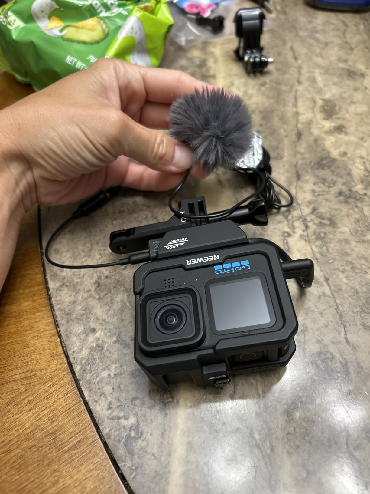 Purple Panda Wired Lavalier Microphone Omnidirectional - Attachable Lapel Mic Compatible with GoPro, DJI, Insta360, Tablet, iPad, DSLR, Camera, Ideal for Social Media Content Creators customer photo 1