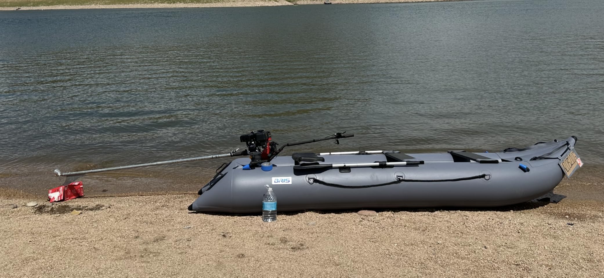 BRIS 14.1ft Inflatable Boat Inflatable Kayak 3 Person Kayak Canoe Fishing Pontoon Boat customer photo 1