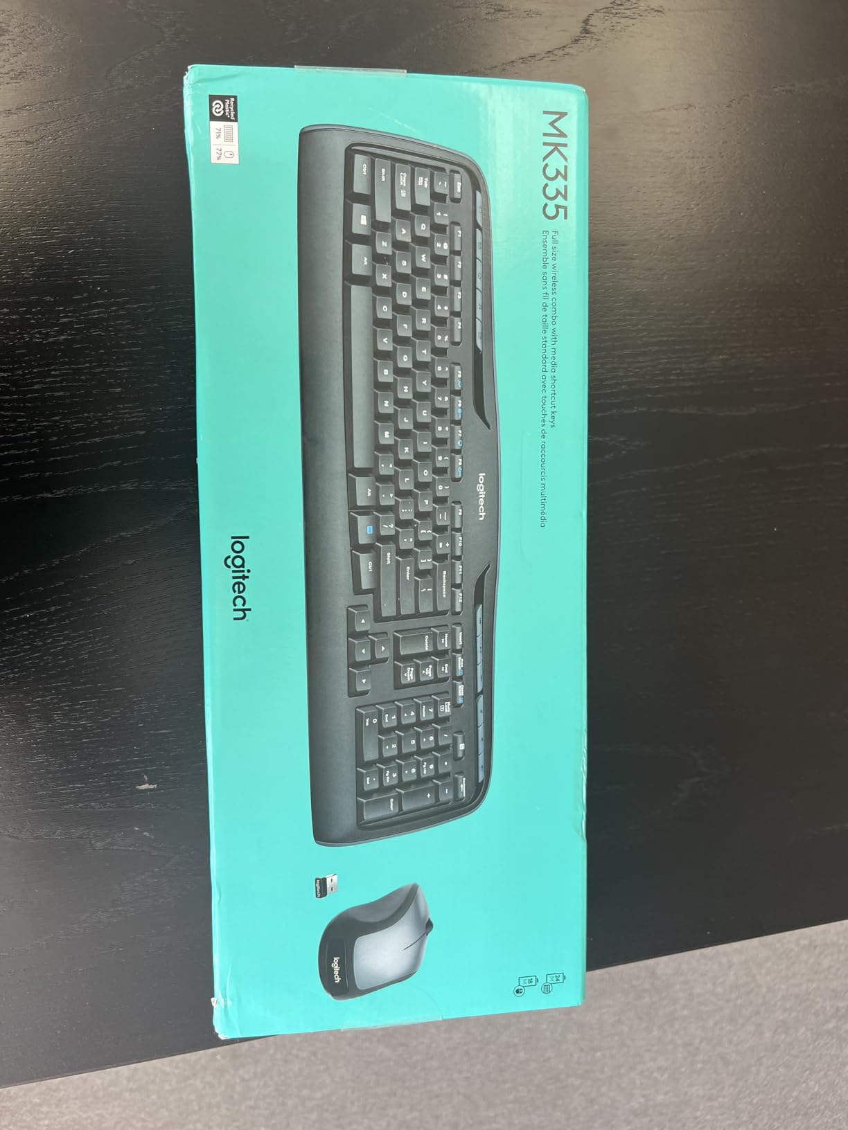 Logitech MK335 Quiet Wireless Keyboard and Mouse Combo - Black/Silver customer photo 1