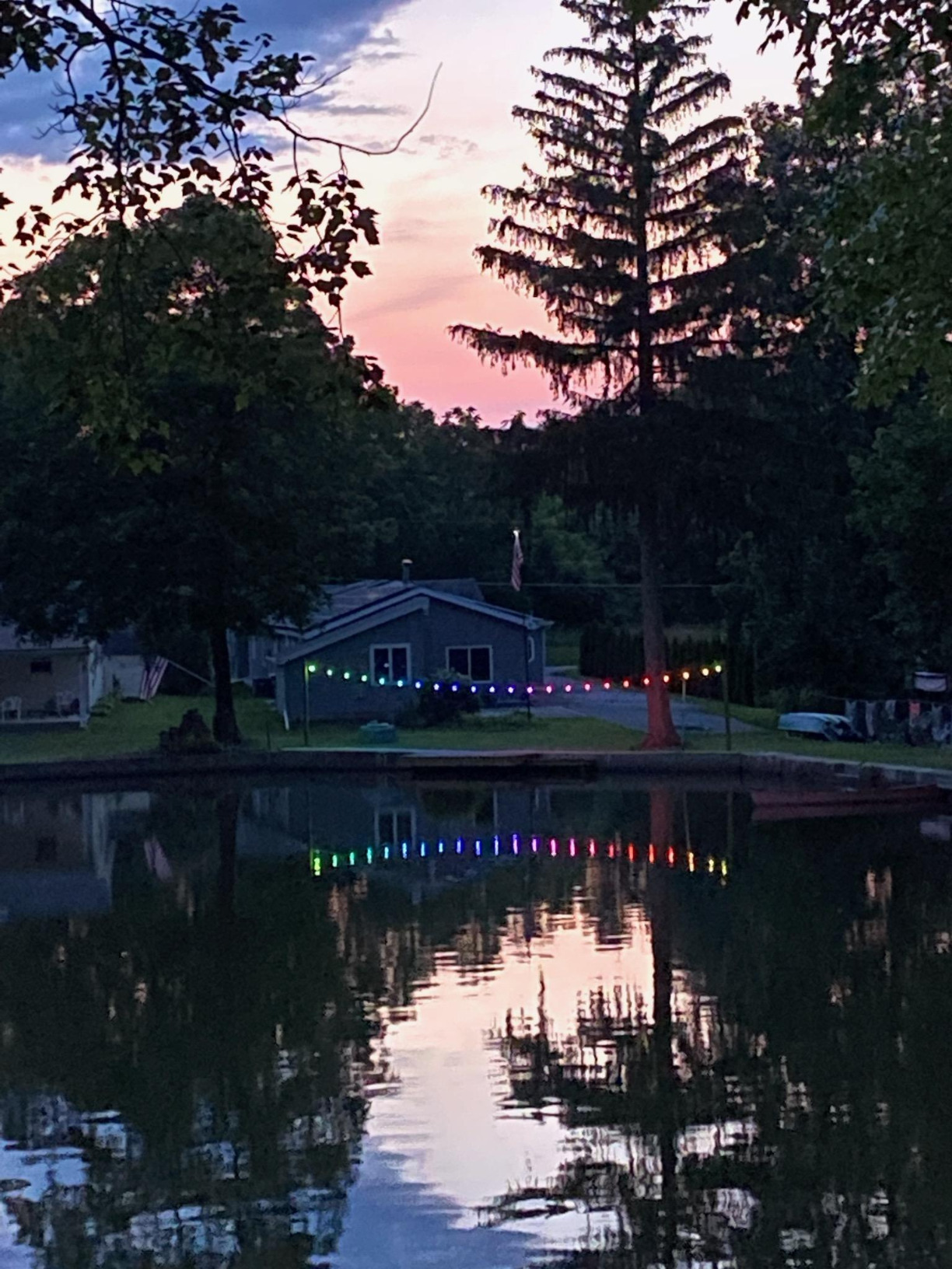 Enbrighten Vintage Outdoor String Lights, 48ft, 24 RGB Acrylic Bulbs, Weatherproof, RF Remote Control, Perfect for Holidays, Gameday, Parties, and More, 37790 customer photo 2