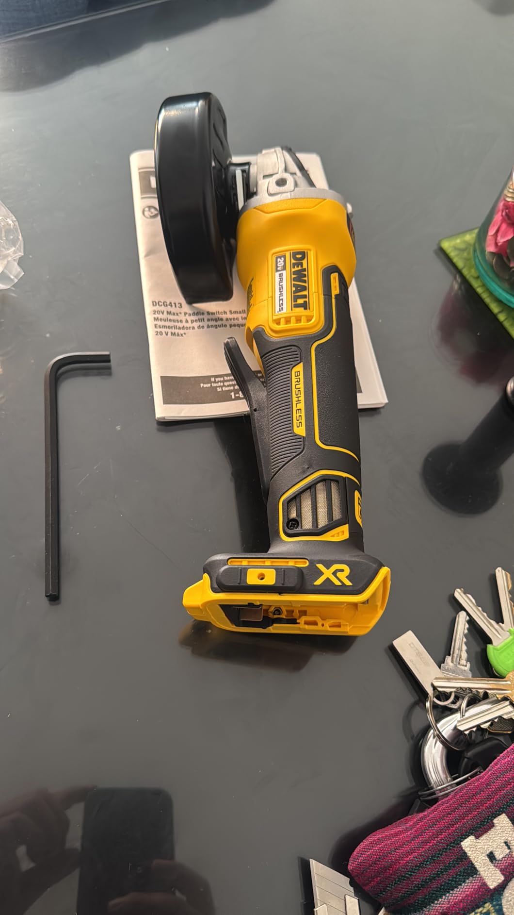 DEWALT 20V MAX Angle Grinder Tool Cordless Brushless, 4 1/2 Inch, with Paddle Switch and Kickback Brake, Tool Only (DCG413B) customer photo 1