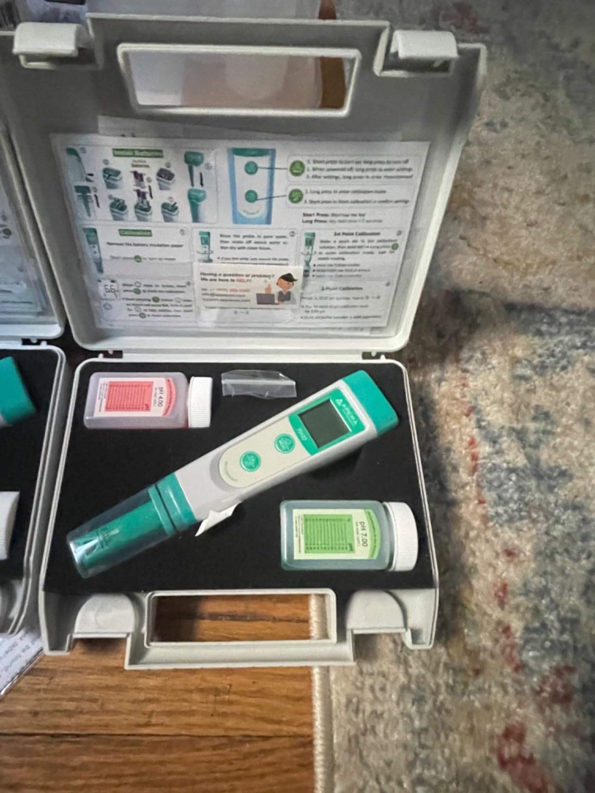 Apera Instruments AI209-T Value Series PH20 pH Tester Combo Kit, including the Maintenance Set, and a CalPod Solution Holder for Easy Calibration customer photo 1