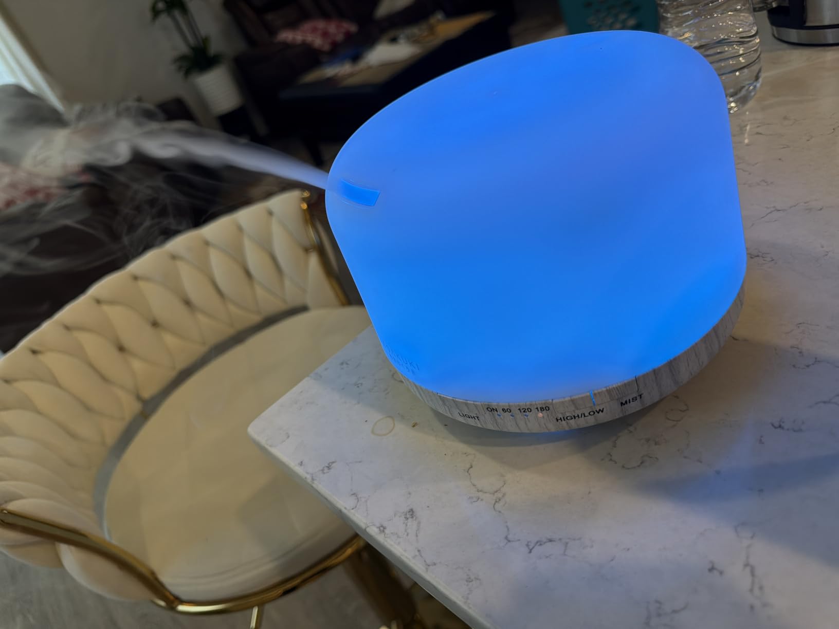 ASAKUKI Smart Wi-Fi Essential Oil Diffuser, App and Voice Control Compatible with Alexa, 500ml Aromatherapy Humidifier for Relaxing Atmosphere in Home Office Bedroom (Light Brown) customer photo 2