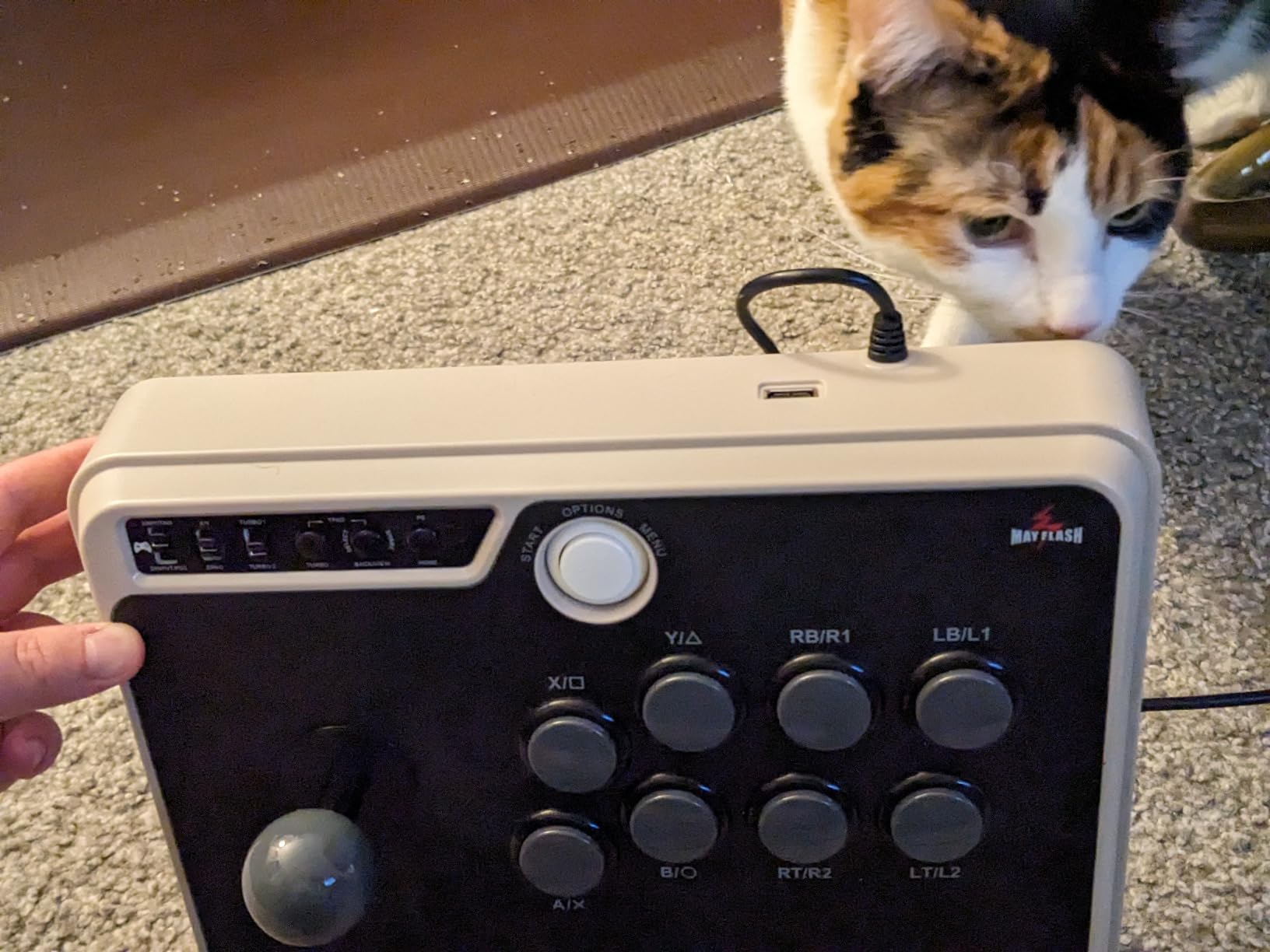 MAYFLASH Arcade Stick F300 Elite with Sanwa Buttons and Sanwa Joysticks for Switch/Switch 2, Xbox Series S/X, Xbox One, PS4, PS3, Windows, macOS, Steam Deck, Android and more customer photo 1