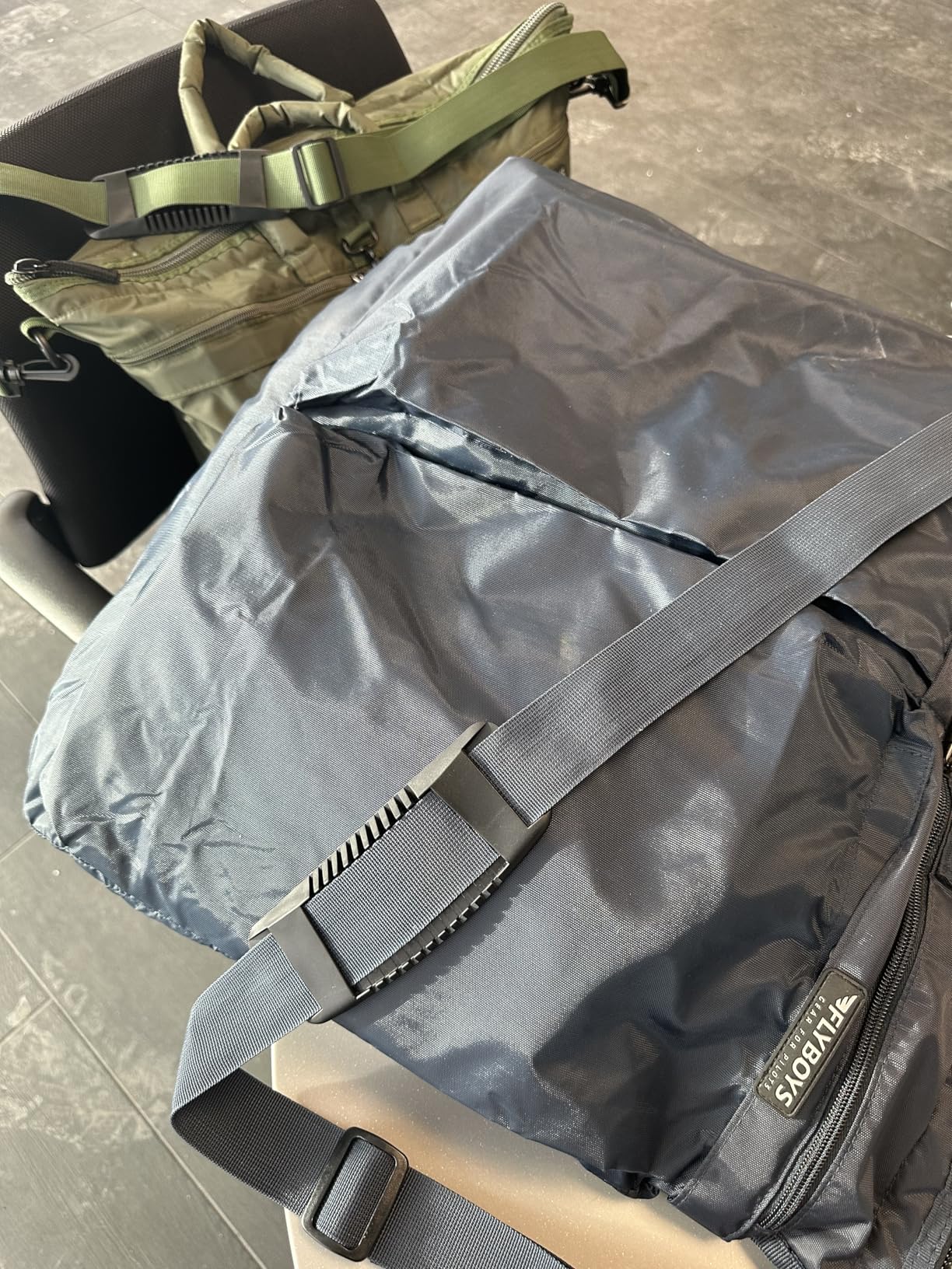FlyBoys - Jumbo Helmet Bag - Ultra-Durable - Maximum Protection - Shock Absorption - Water Resistant - 7 Storage Pockets - Padded Handles - FOD Prevention - Black customer photo 1