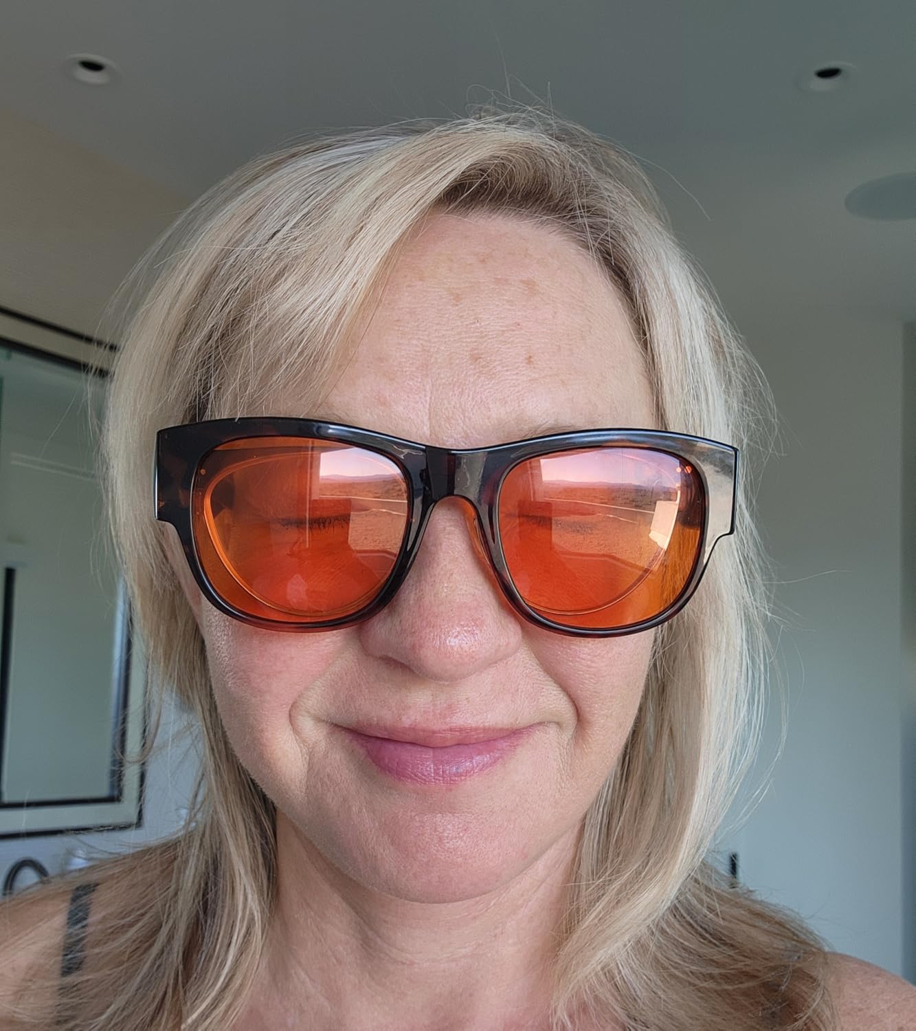 Eyekepper 100% Blue Light Reduction, Huge Fitover Anti-Blue Blocking Computer Eyeglasses with Extra Amber Lenses customer photo 1