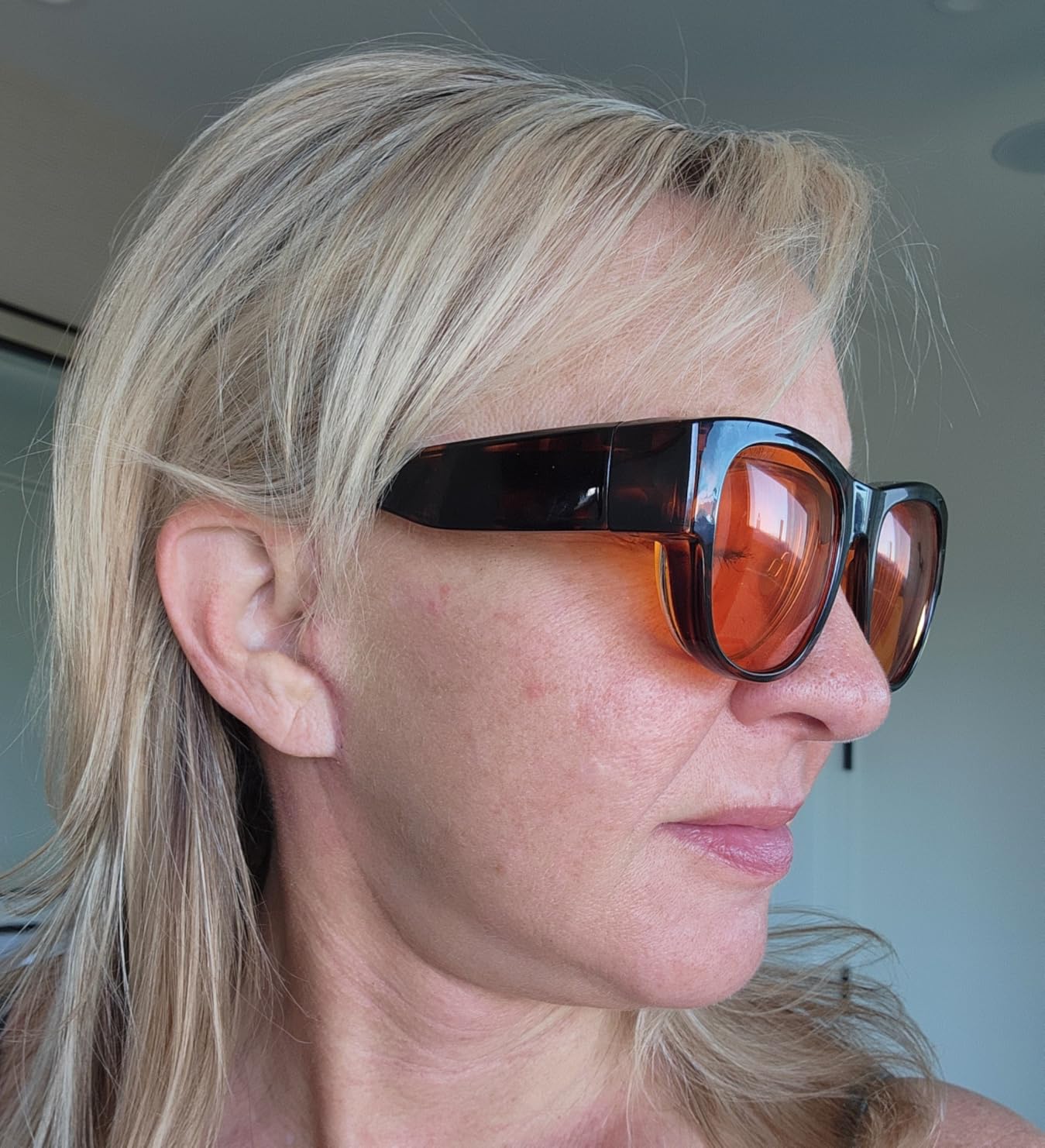 Eyekepper 100% Blue Light Reduction, Huge Fitover Anti-Blue Blocking Computer Eyeglasses with Extra Amber Lenses customer photo 2