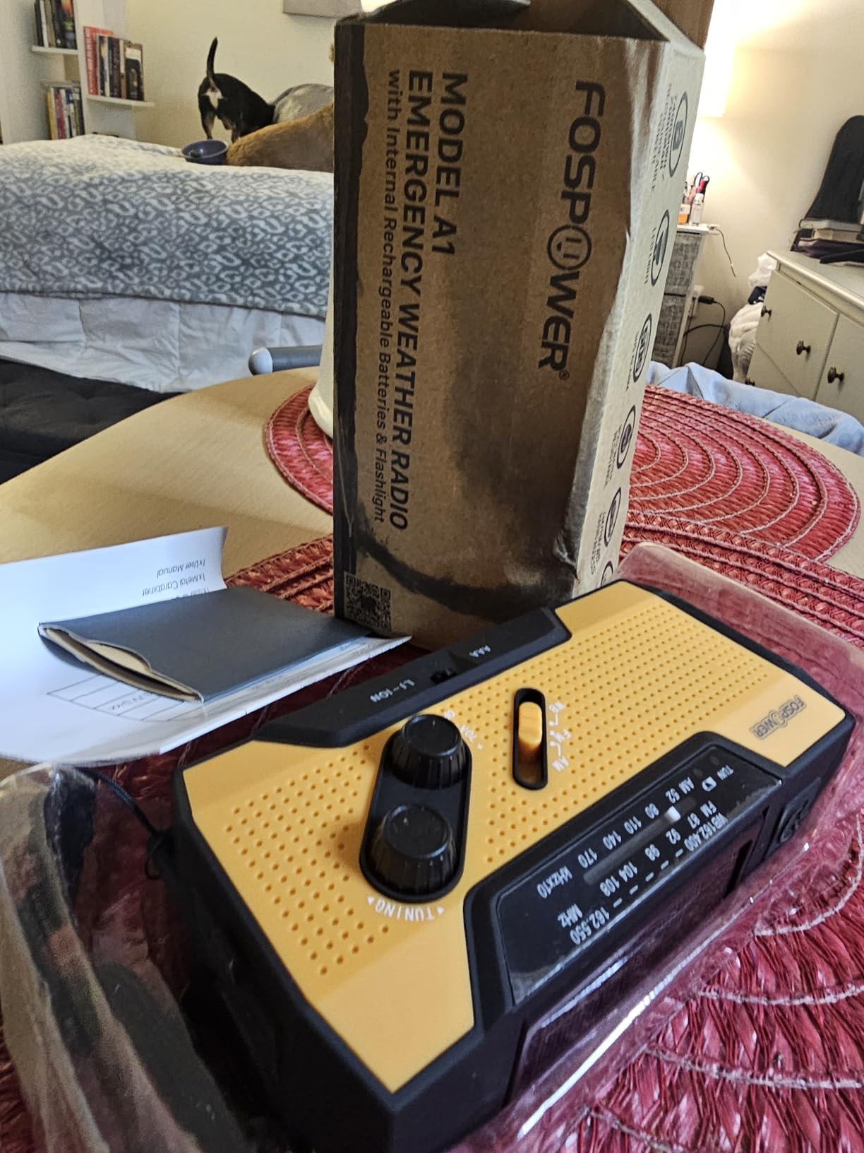 FosPower NOAA Emergency Weather Radio A1 7400mWh Portable Power Bank, AM/FM, USB/Solar/Hand Crank Charging, Battery Operated, SOS Alarm & Flashlight for Indoor/Outdoor Emergency customer photo 1