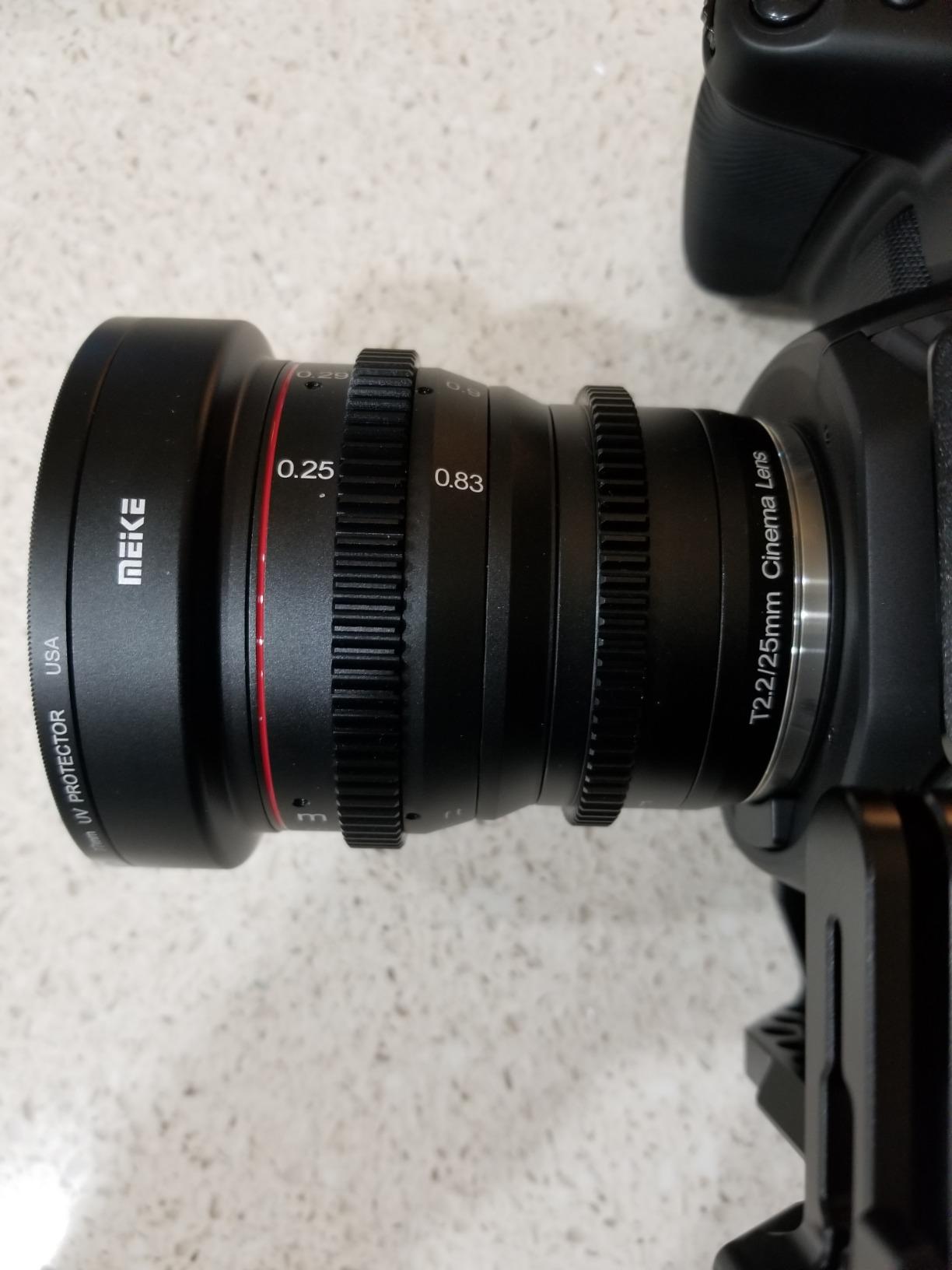 Meike 25mm T2.2 Manual Focus Prime Mini Cinema Lens for Micro Four Thirds MFT M43 Mount customer photo 1