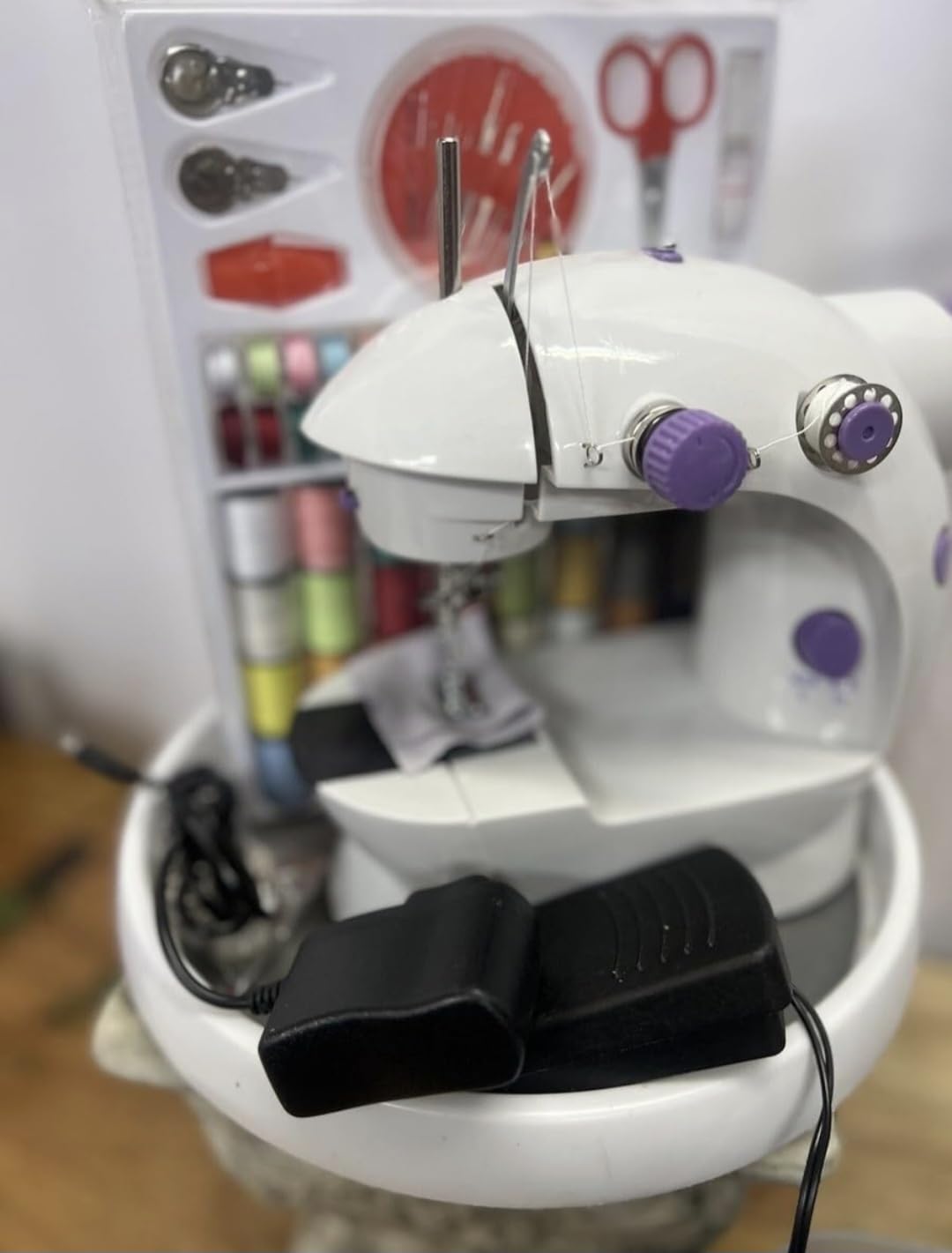 KPCB Tech Sewing Machine for Beginners [Full Set] with Finger Guard and Fabric Bundles - Mini Sewing Machine with Sewing Kits, Foot Pedal, US Adapter and Extension Table customer photo 1