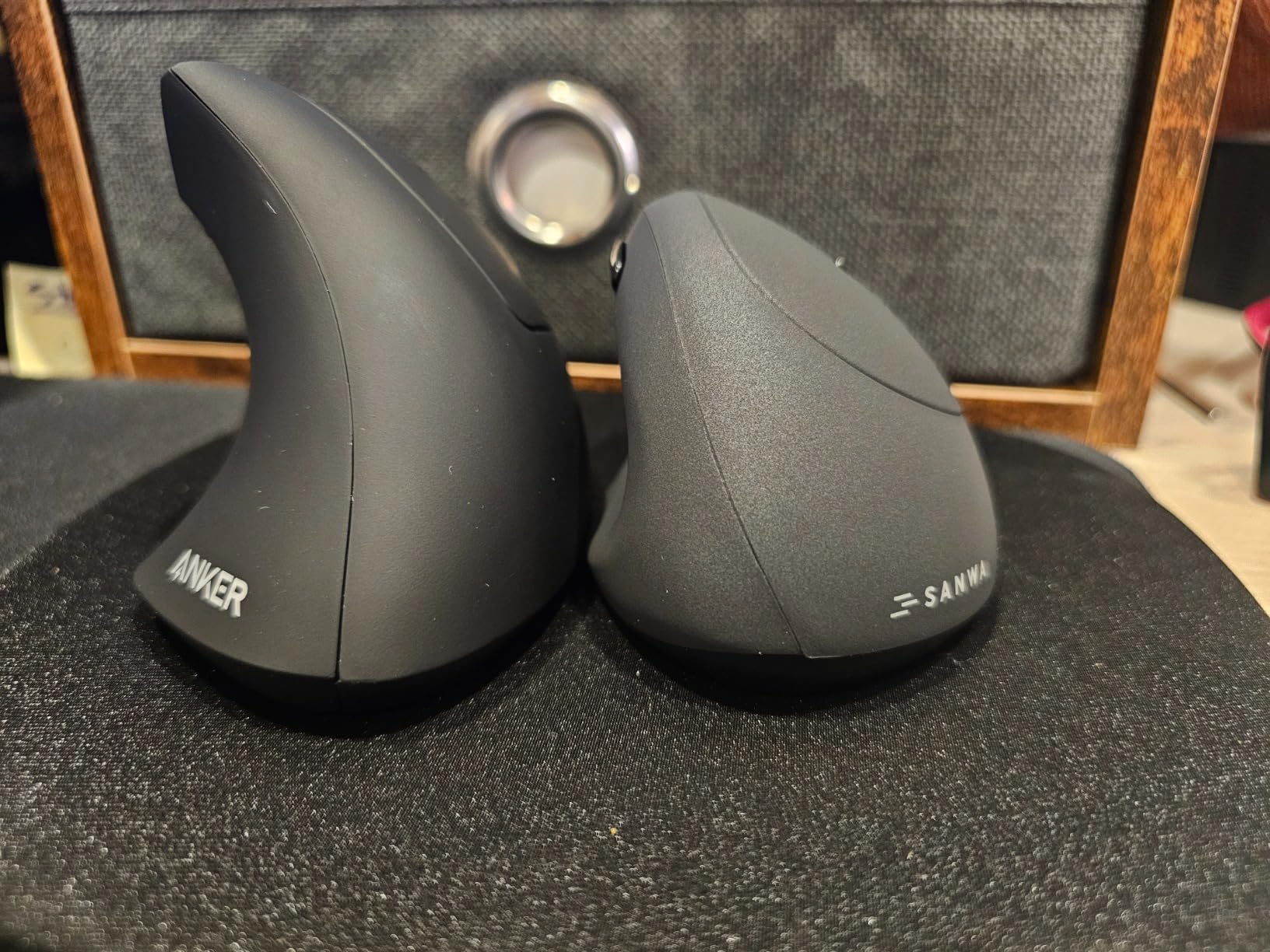 SANWA 2.4G Wireless Ergonomic Mouse, Optical Vertical Ergo Mice for Small Hands, Reduce Wrist Strain, 800/1200/1600 DPI, 5 Buttons, Compatible with MacBook, Laptop, Windows, Mac OS, Black customer photo 2