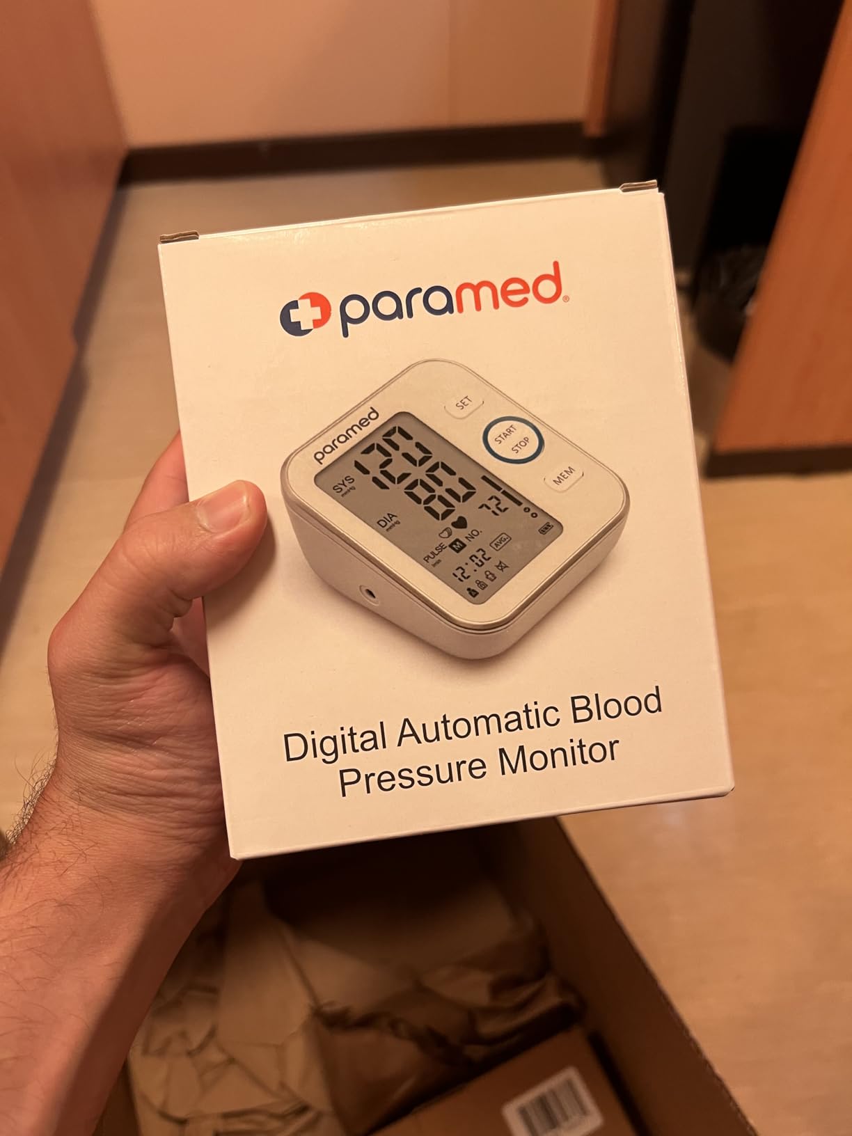 Paramed Blood Pressure Monitor - Bp Machine - Automatic Upper Arm Blood Pressure Cuff 8.7-16.5 inches - Large LCD Display 120 Sets Memory - Device Bag & Batteries Included customer photo 1