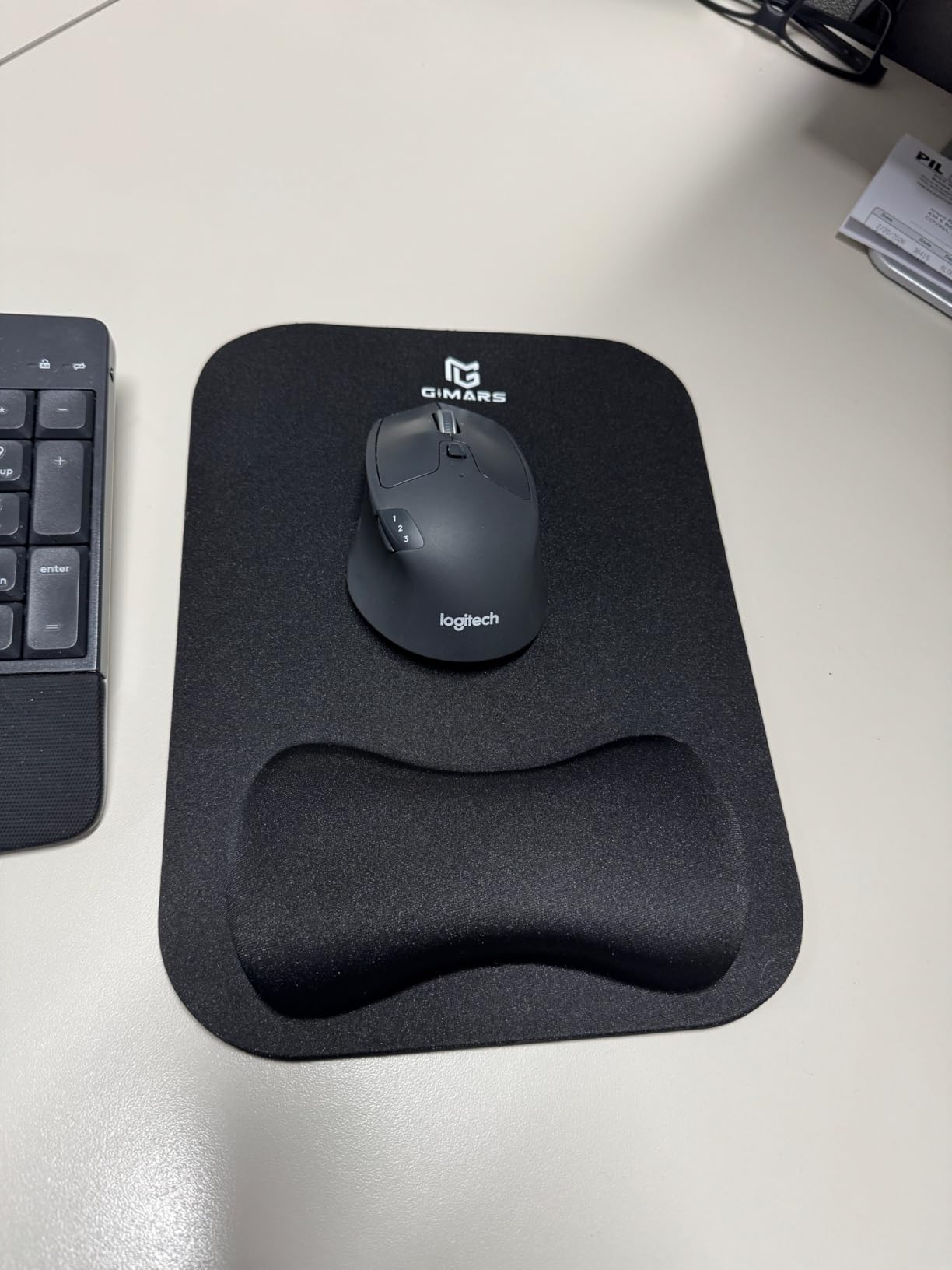 Gimars Large Smooth Superfine Fibre Memory Foam Ergonomic Mouse Pad Wrist Rest Support Mousepad with Nonslip Base for Laptop, Computer, Gaming & Office customer photo 1
