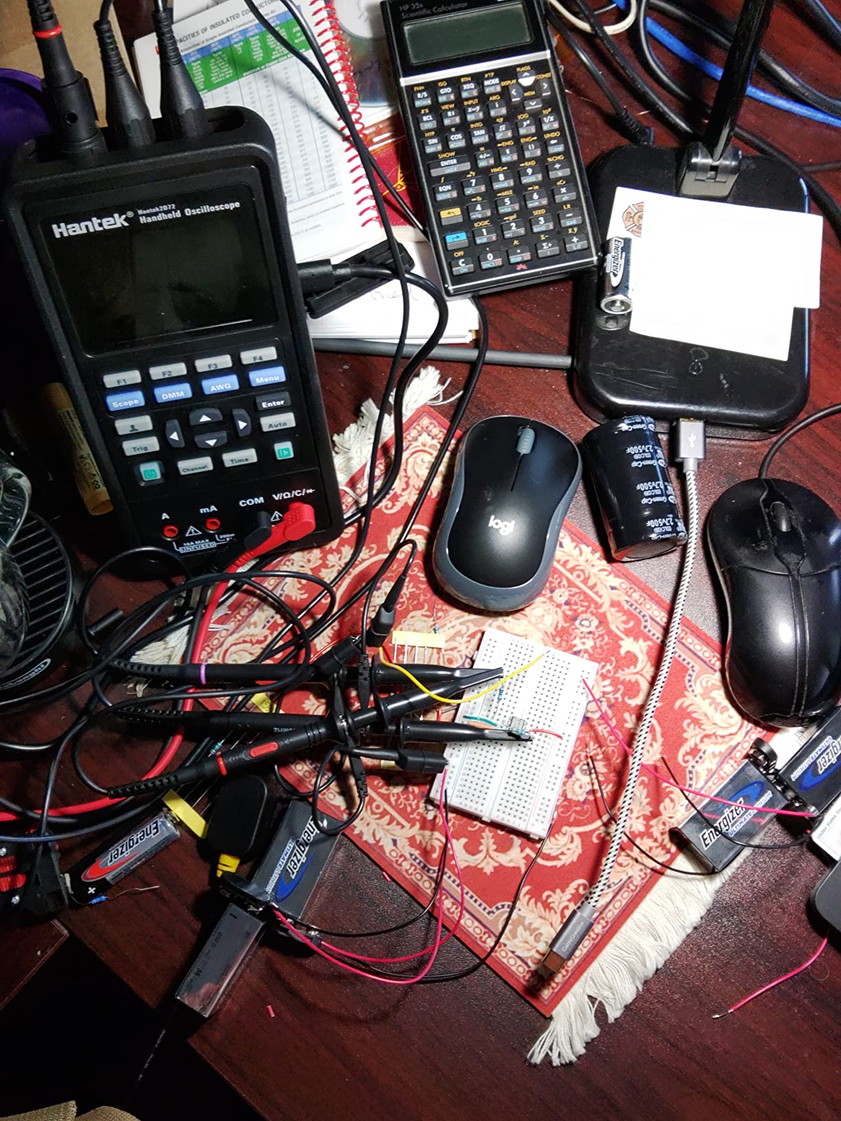 Hantek 2C72 Mini Handheld Oscilloscope Digital Multimeter USB Portable 2 Channels 70MHz 250MSa/s Multifunction Tester customer photo 1