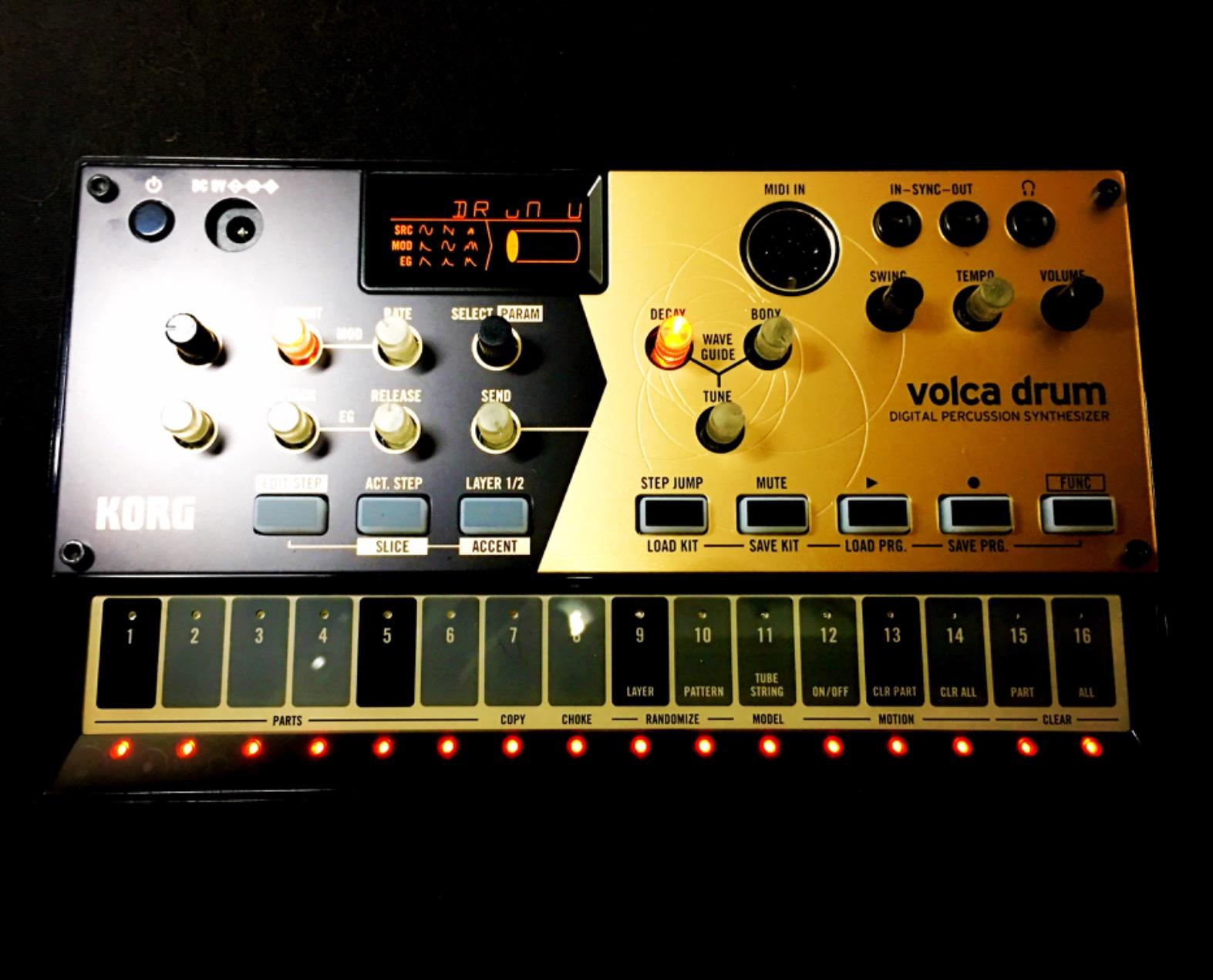 Korg Volca Drum Digital Percussion Synthesizer w/ 16-step Sequencer and Active Step customer photo 2