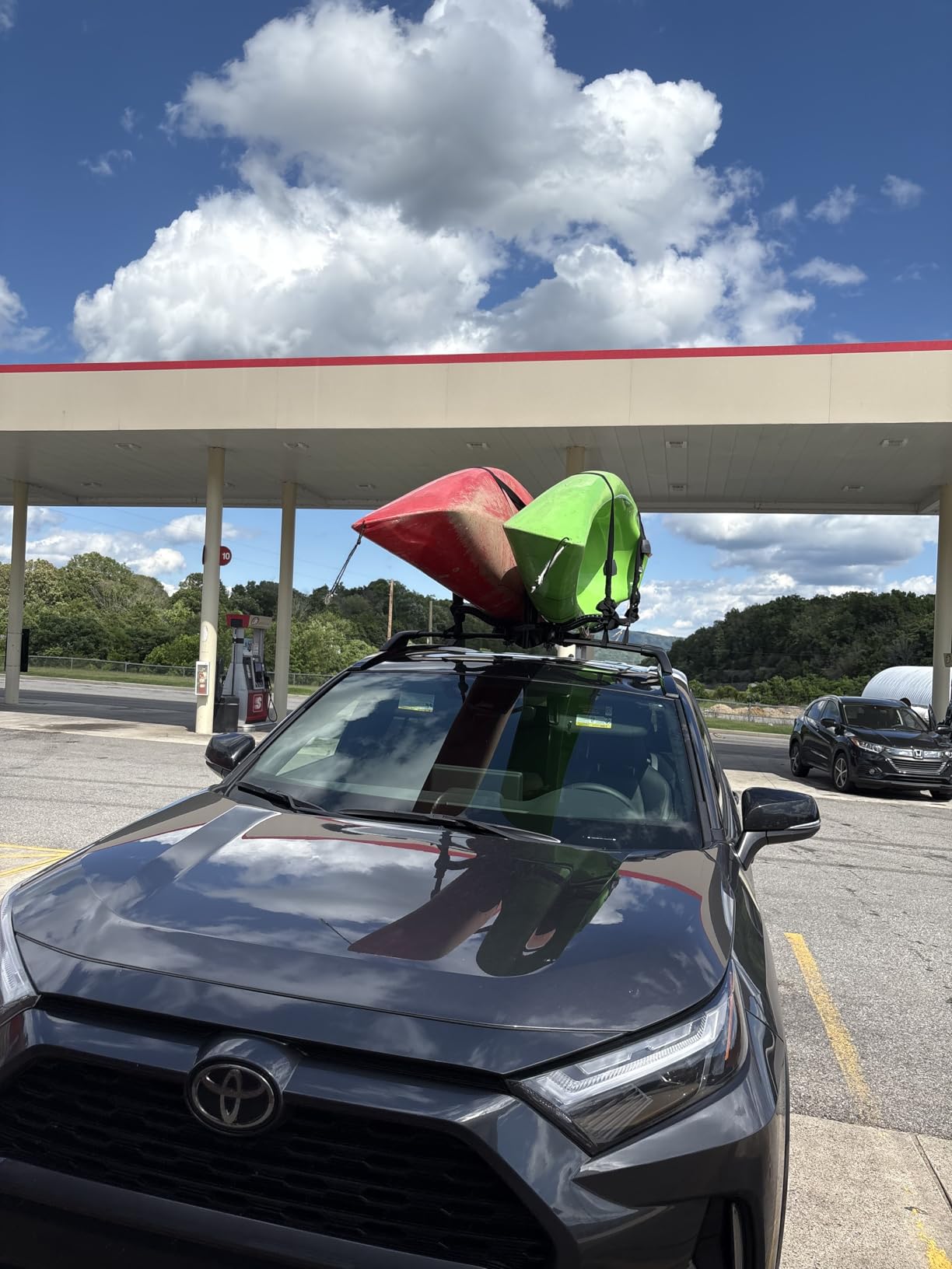 Compass Kayak and SUP roof Rack - Carries 2 Kayaks or 2 SUPs - J-Style Carrier - Universal mounting Hardware Included - Fits 36