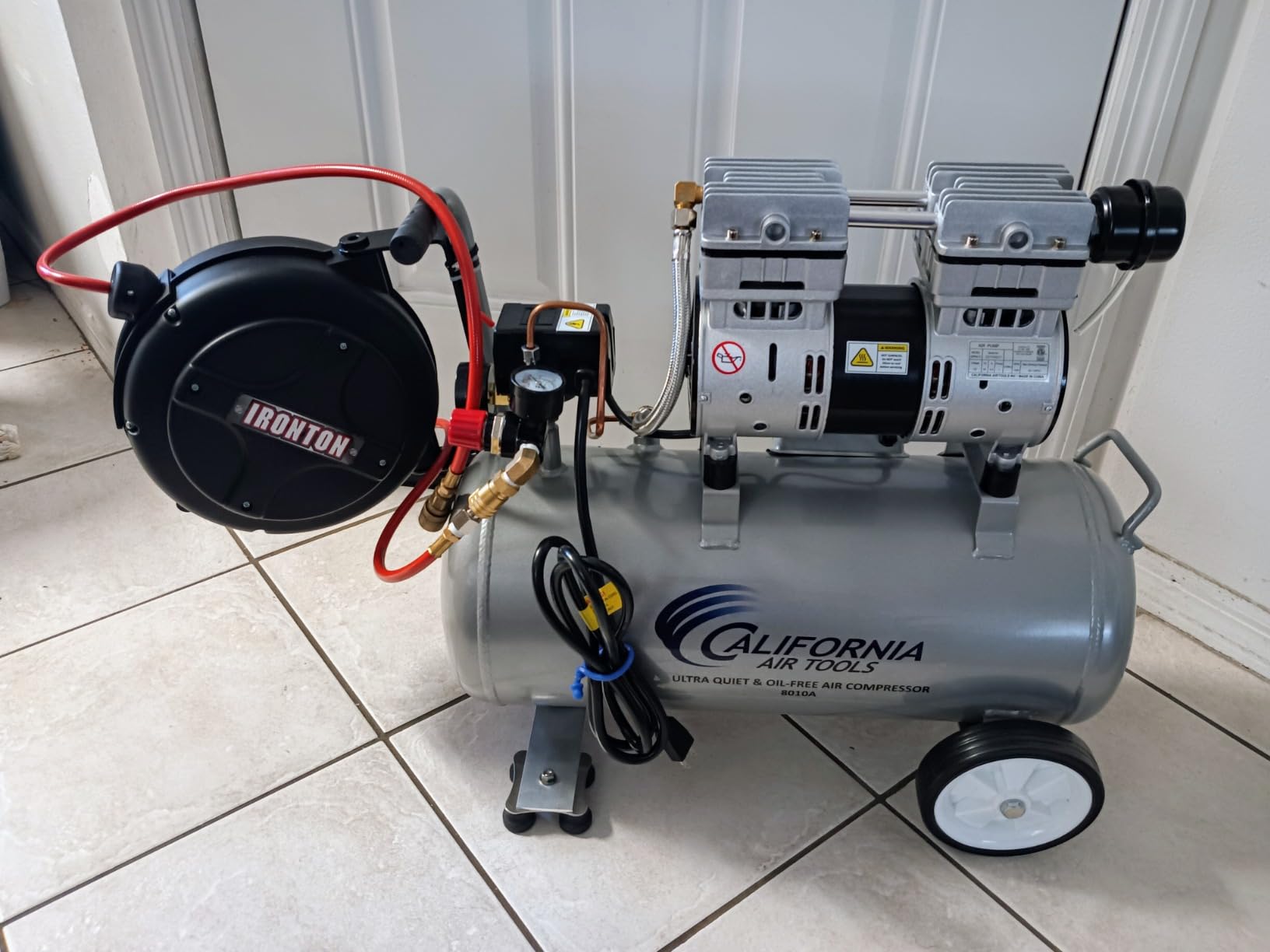 California Air Tools 8010A 1.0 HP Ultra Quiet and Oil-Free Air Compressor, 8 Gallon Aluminum Tank, 60 dBA Noise Level customer photo 1