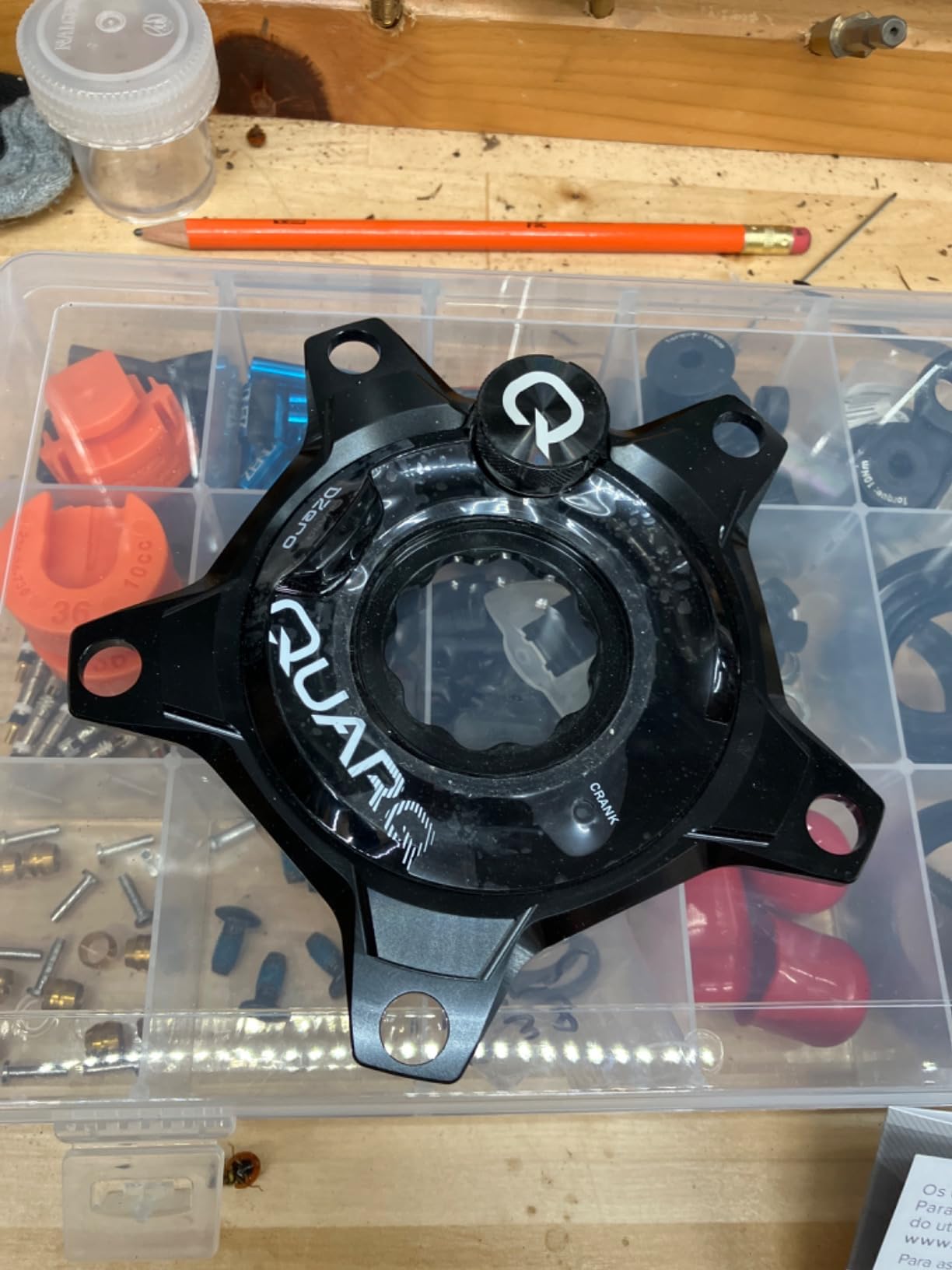 SRAM RED/Force AXS Power Meter Spider - 107 BCD, 8-Bolt Crank Interface, 1x/2x, Black, D1 customer photo 1