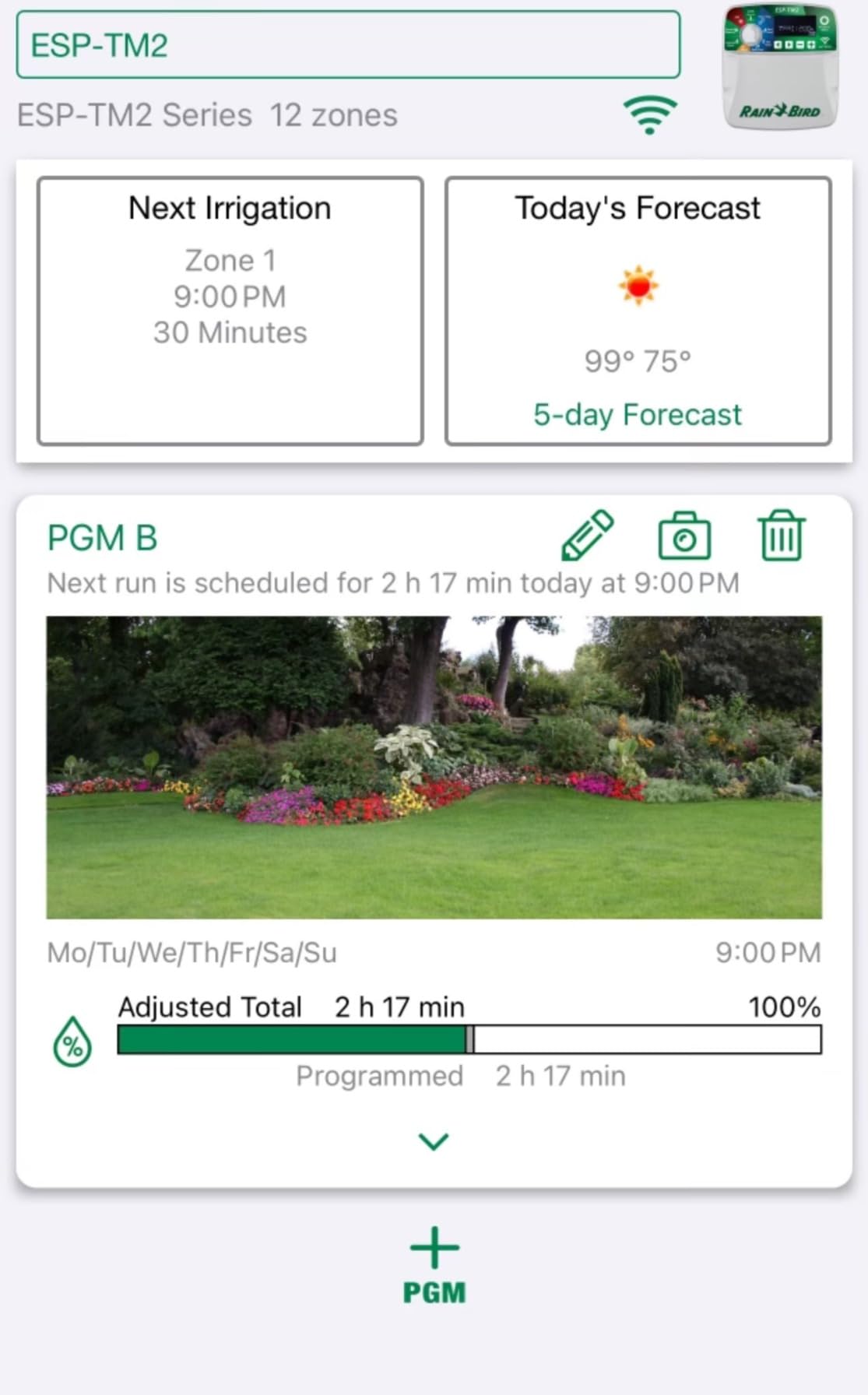 Rain-Bird ESP-TM2 Indoor Outdoor Irrigation WiFi Zone Controller Timer Box and Link Lnk WiFi Mobile Wireless Smartphone Upgrade Module Sprinkler System (12 Zone) customer photo 1