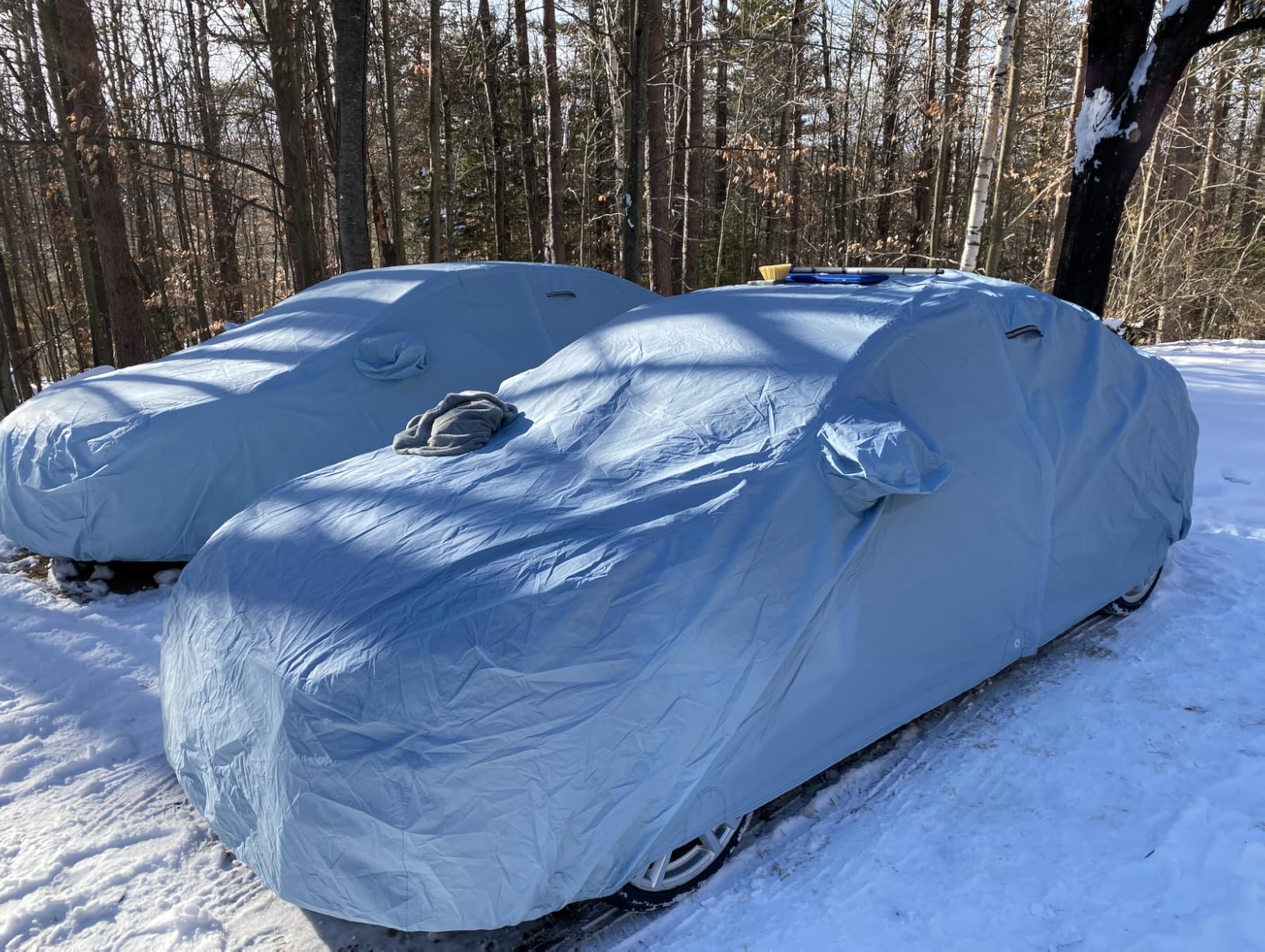 iCarCover 15-Layer Car Cover Waterproof All Weather | Premium Quality Car Covers for Automobiles, UV Protection, El Camino, Impala, Bel Air, Monte Carlo, Galaxie, Charger, Size C21 (See Size Chart) customer photo 1