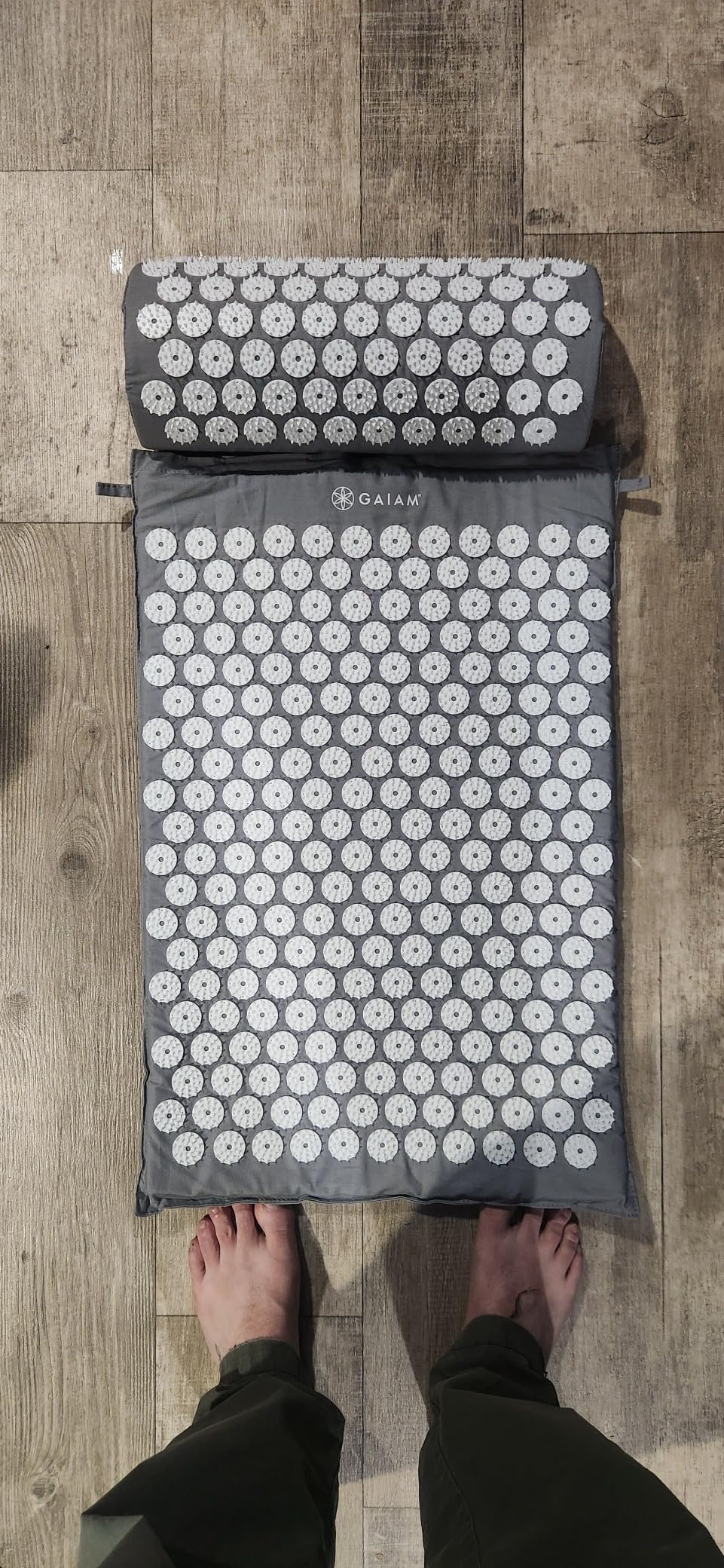 Gaiam Acupressure Mat and Pillow Set, Acupuncture Style Massage Mat & Pillow customer photo 1