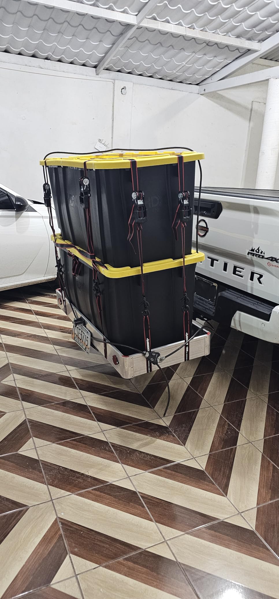MaxxHaul 50149 500-lb Capacity 50 inch x 22 inch Hitch Mount Premium Folding Aluminum Cargo Carrier Rack Basket with High Side Rails and Reflector Lens for Added Safety customer photo 2