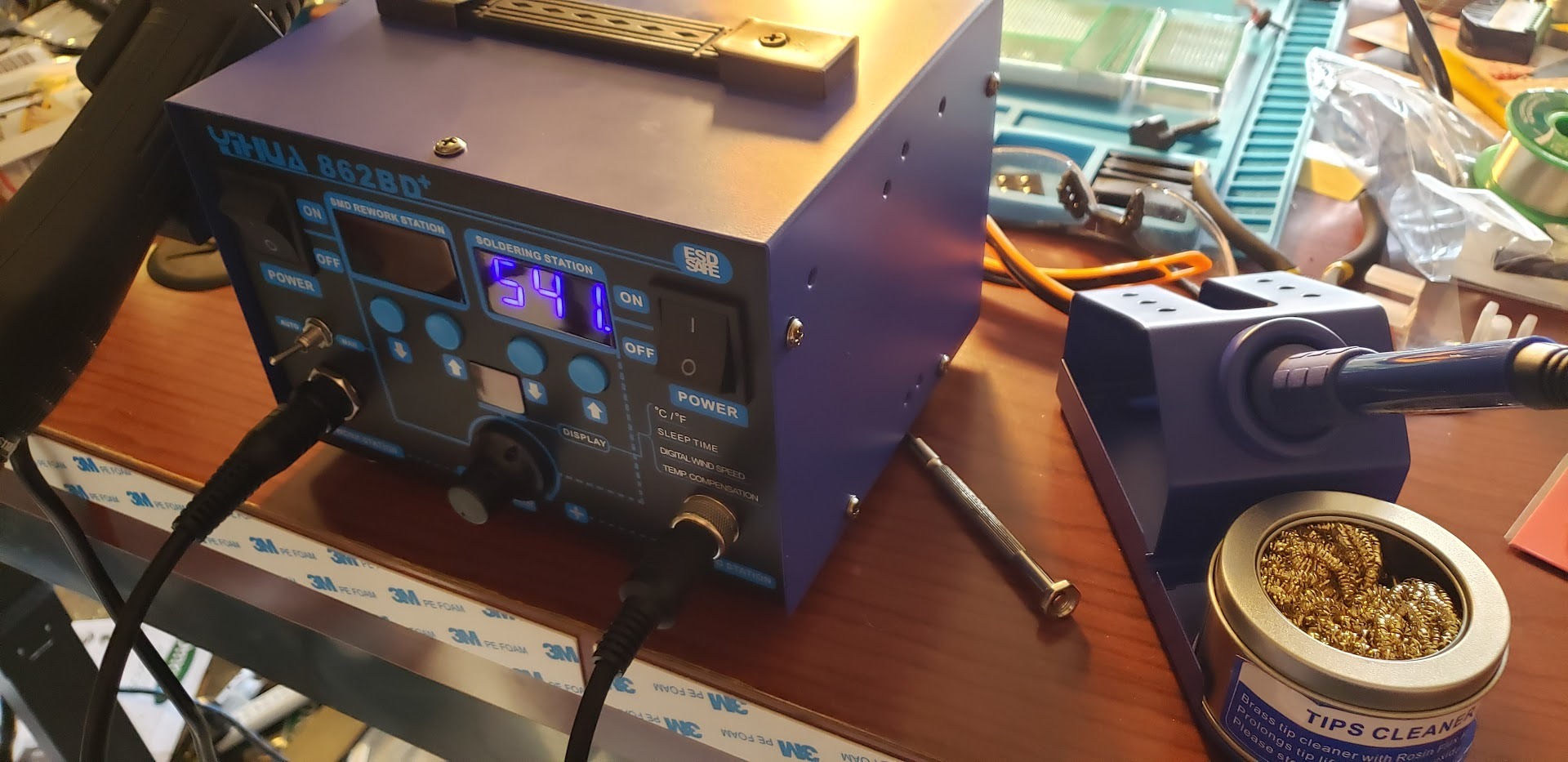 YIHUA 862BD+ SMD ESD Safe 2 in 1 Soldering Iron Hot Air Rework Station with °F/°C Display and Multiple Functions customer photo 2