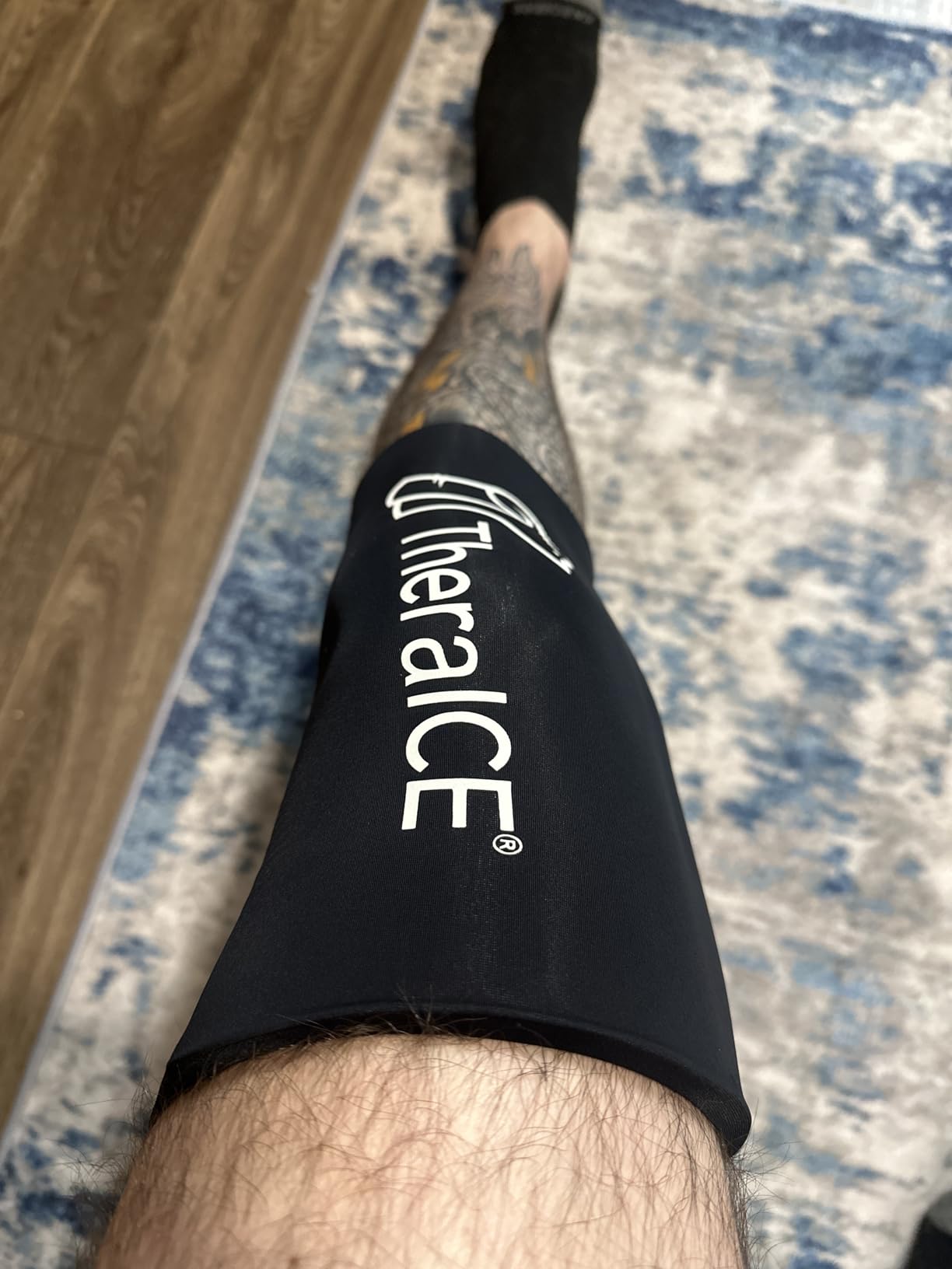 TheraICE Knee Ice Pack Wrap Compression Sleeve for Injuries | Reusable Gel Cold Packs Brace Plus Cold Wrap Recovery for Meniscus Tear, ACL Post Surgery, MCL Pain Relief customer photo 1