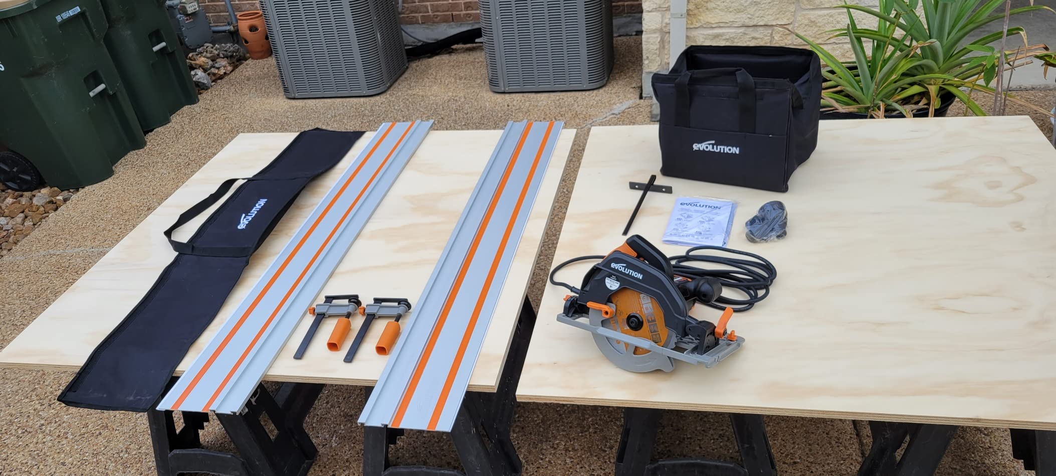 Evolution Power Tools R185CCSX Multi-Material Circular Track Saw Kit with 40