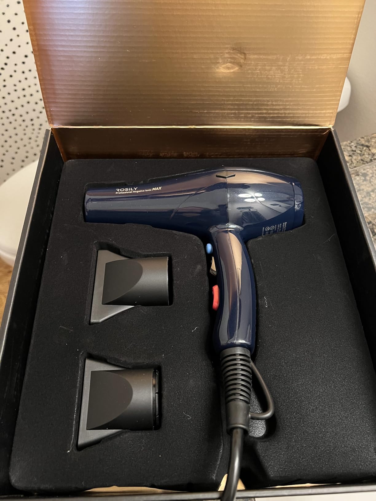 ROSILY Professional 2200W Ionic Ceramic Hair Dryer | Fast Drying Salon Quality Blow Dryer with Nozzle Attachments for Smooth Shine and Silky Hair | Extra Long Cord and Faster Drying Time customer photo 2