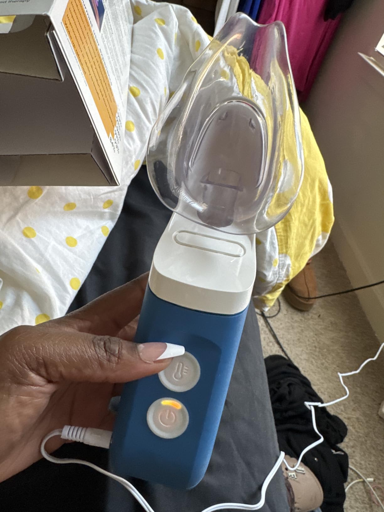 MyPurMist Free Ultrapure Cordless Steam Inhaler - Handheld Personal & Battery-Powered Steamer, Vaporizer & Humidifier for Sinus Relief, Nasal Congestion, Cold & Cough, Vocal Care customer photo 2