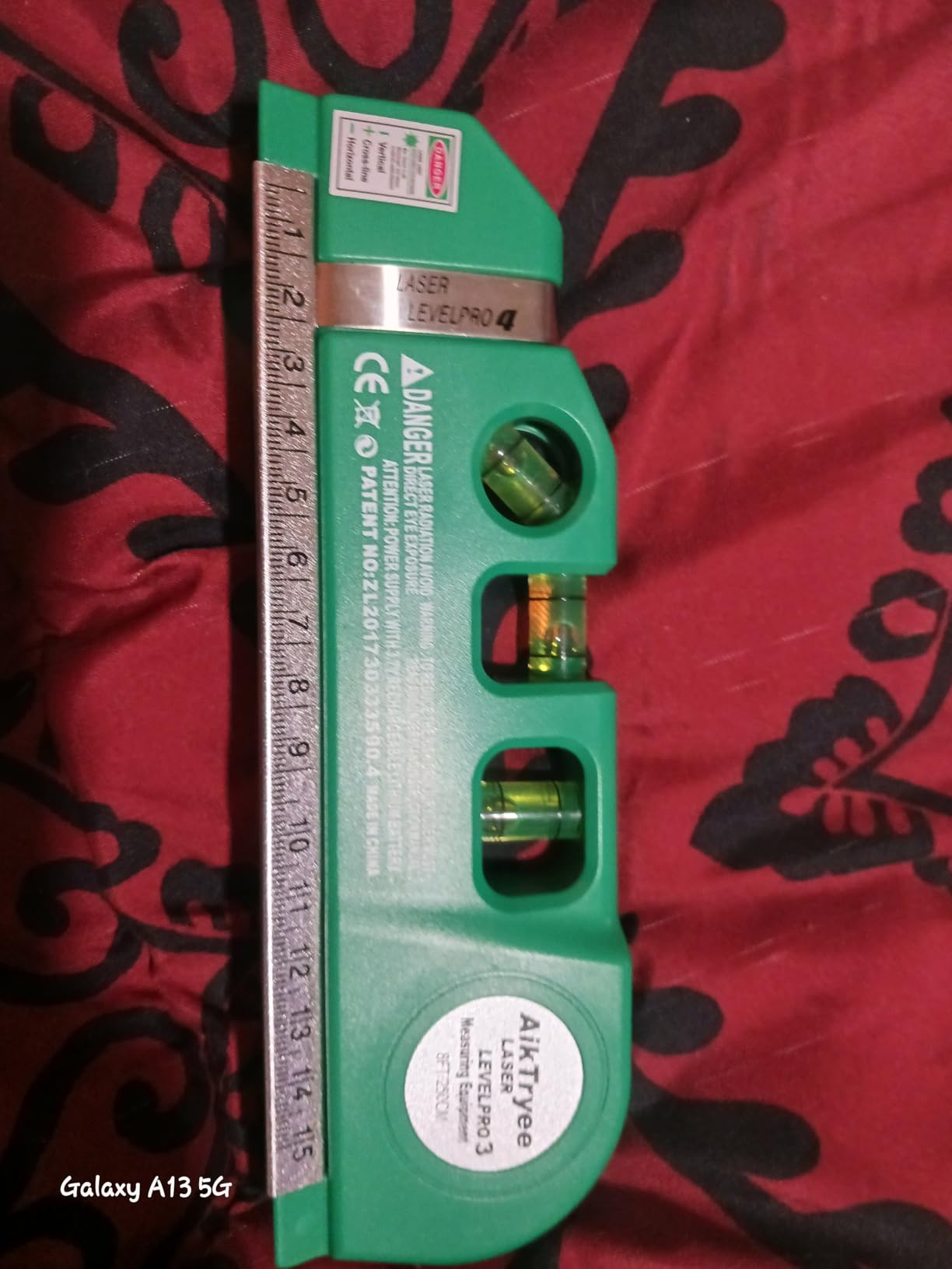 Laser Level Line Tool, Multipurpose Laser Level Kit Standard Cross Line Laser leveler Beam Tool with Metric Rulers 8ft/2.5M for Picture Hanging cabinets Tile Walls by AikTryee customer photo 1