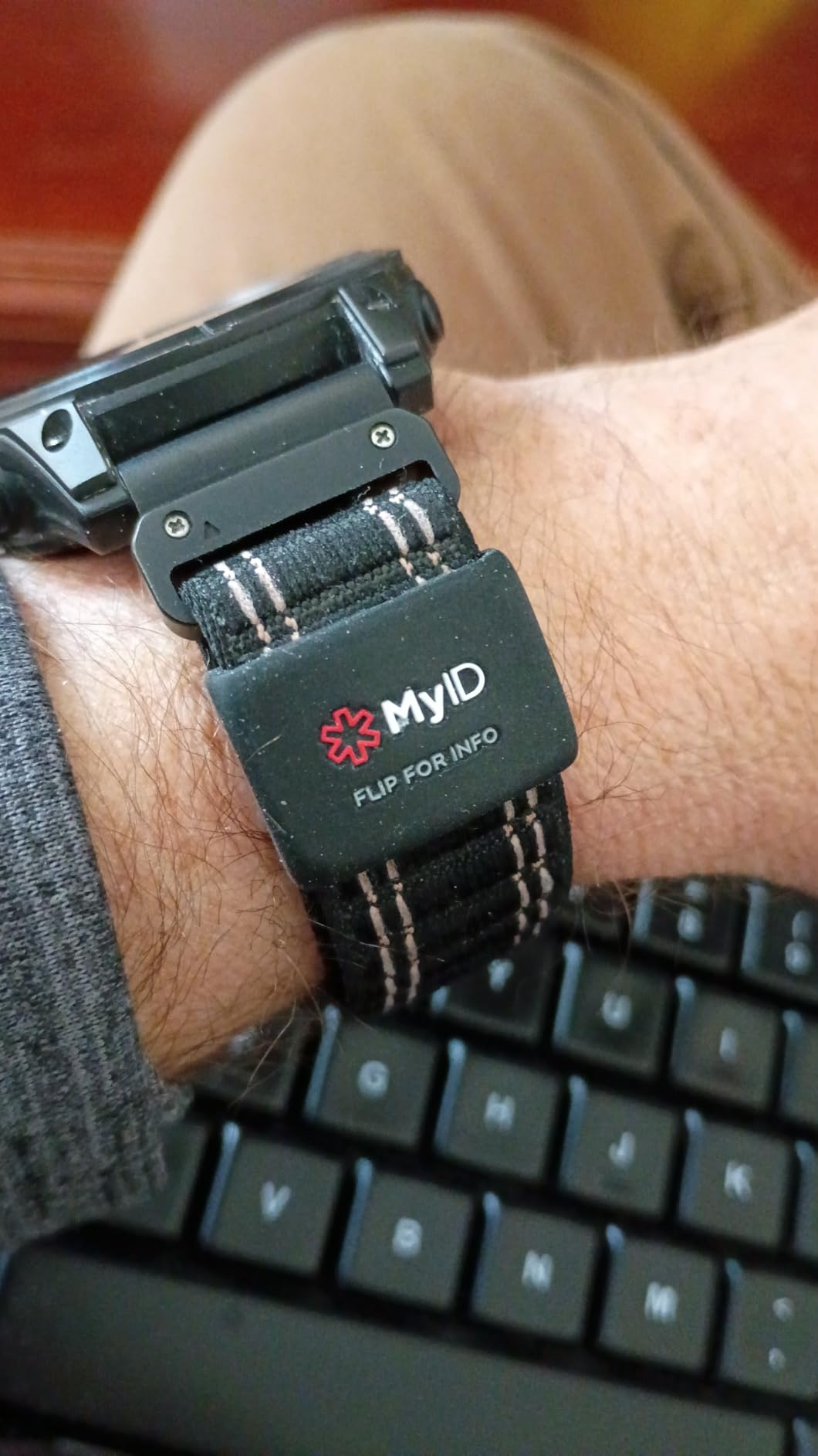 myID Medical ID Sleeve that Fits Apple Watch, Fitbit, Samsung Gear, Garmin and More customer photo 1