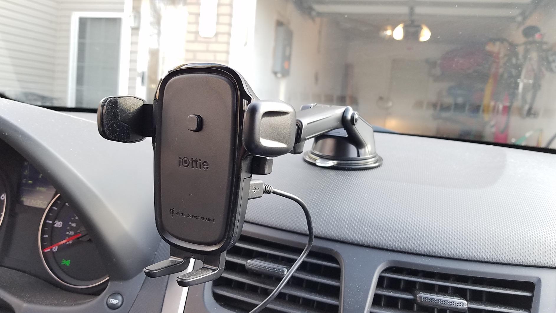 iOttie Car Charger Easy One Touch Wireless 2 Qi Charging Dashboard Phone Mount for iPhone, Samsung Galaxy, Huawei, LG, Smartphones customer photo 1