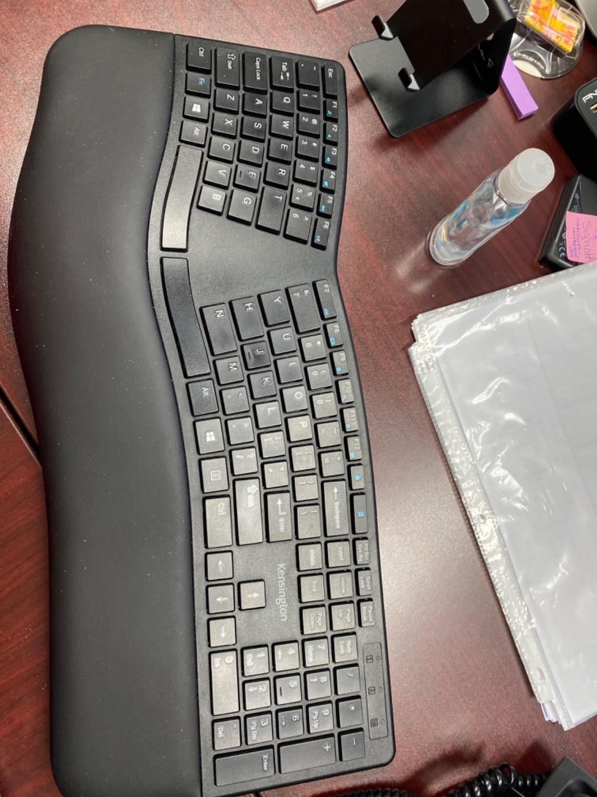 Kensington Pro Fit Ergonomic Wireless Keyboard, Bluetooth - Black (K75401US) customer photo 2