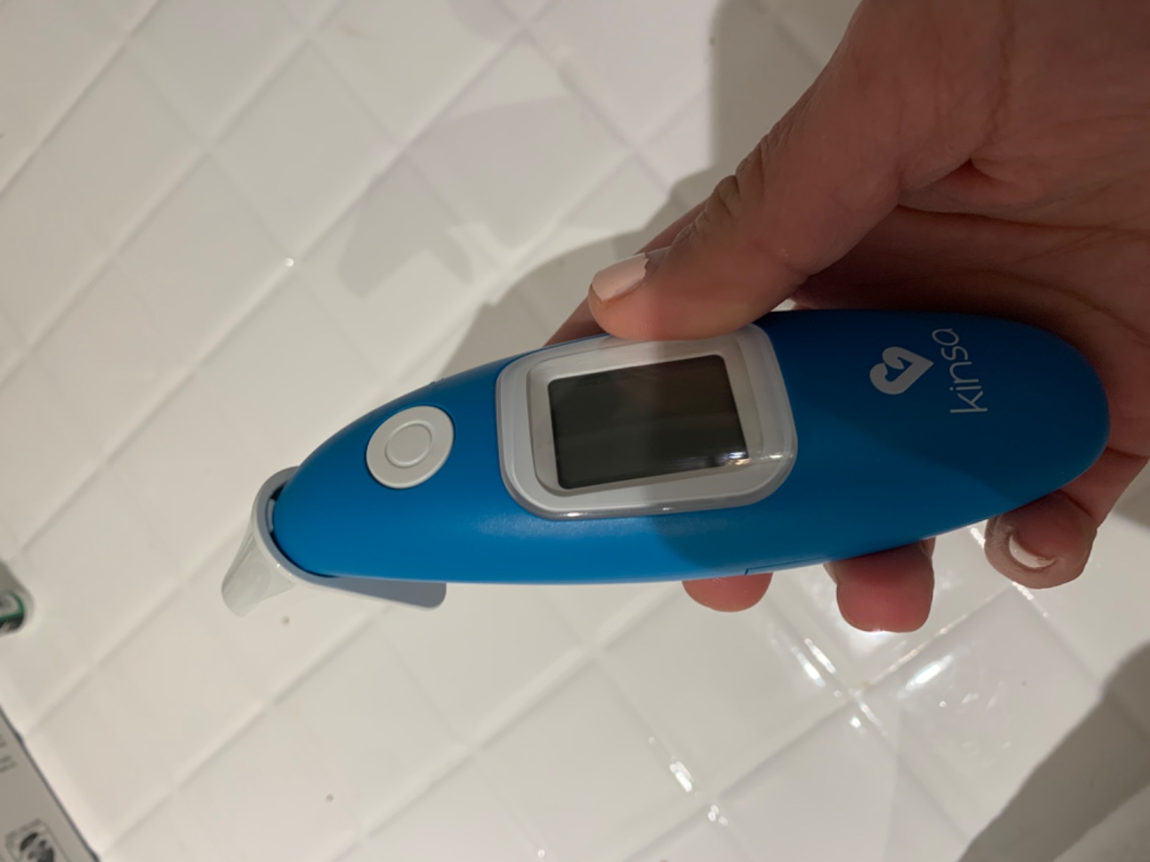 Kinsa Smart Ear Thermometer for Adults, Kids and Babies, Infrared in-Ear Digital Thermometer, App-Connected Fever and Symptom Tracking customer photo 2