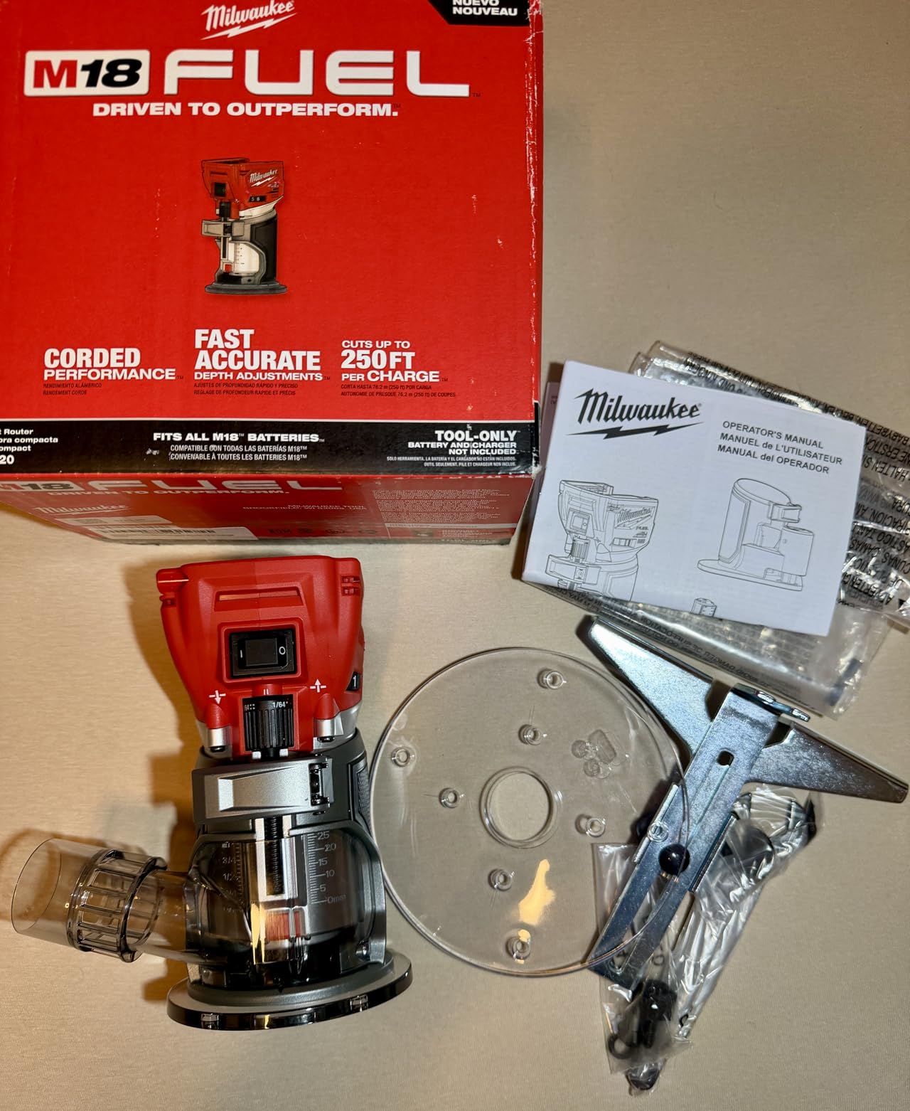 Milwaukee M18 FUEL Cordless Compact Router (Tool Only) customer photo 2