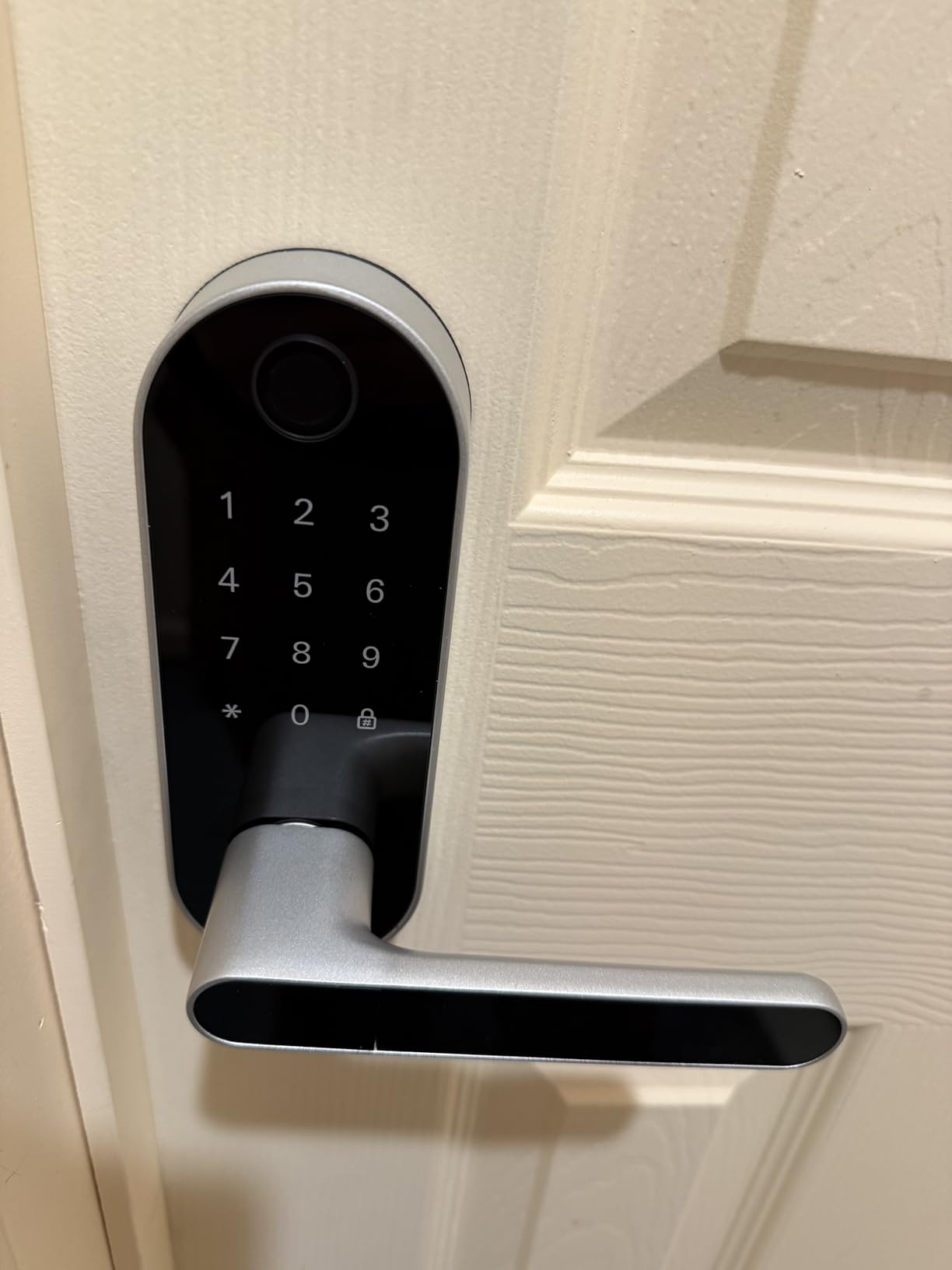 Fingerprint Smart Door Lock with Handle and Keypad - No More Lost Keys, Keyless Entry and Remote Access for Home, Kids, Airbnb and Rental Property, DIY Install, Alexa and Google Compatible customer photo 1