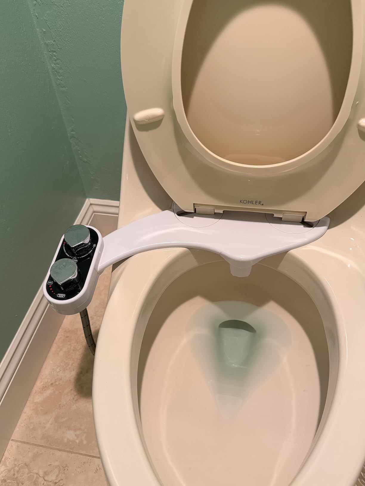 CLEAR REAR Bidet Attachment for Toilet Seat - Non-Electric with Self Cleaning Nozzles, Leak Proof Connectors, Adjustable Water Spray, Rear & Feminine Wash - Hygienic Bathroom Upgrades (Black) customer photo 1
