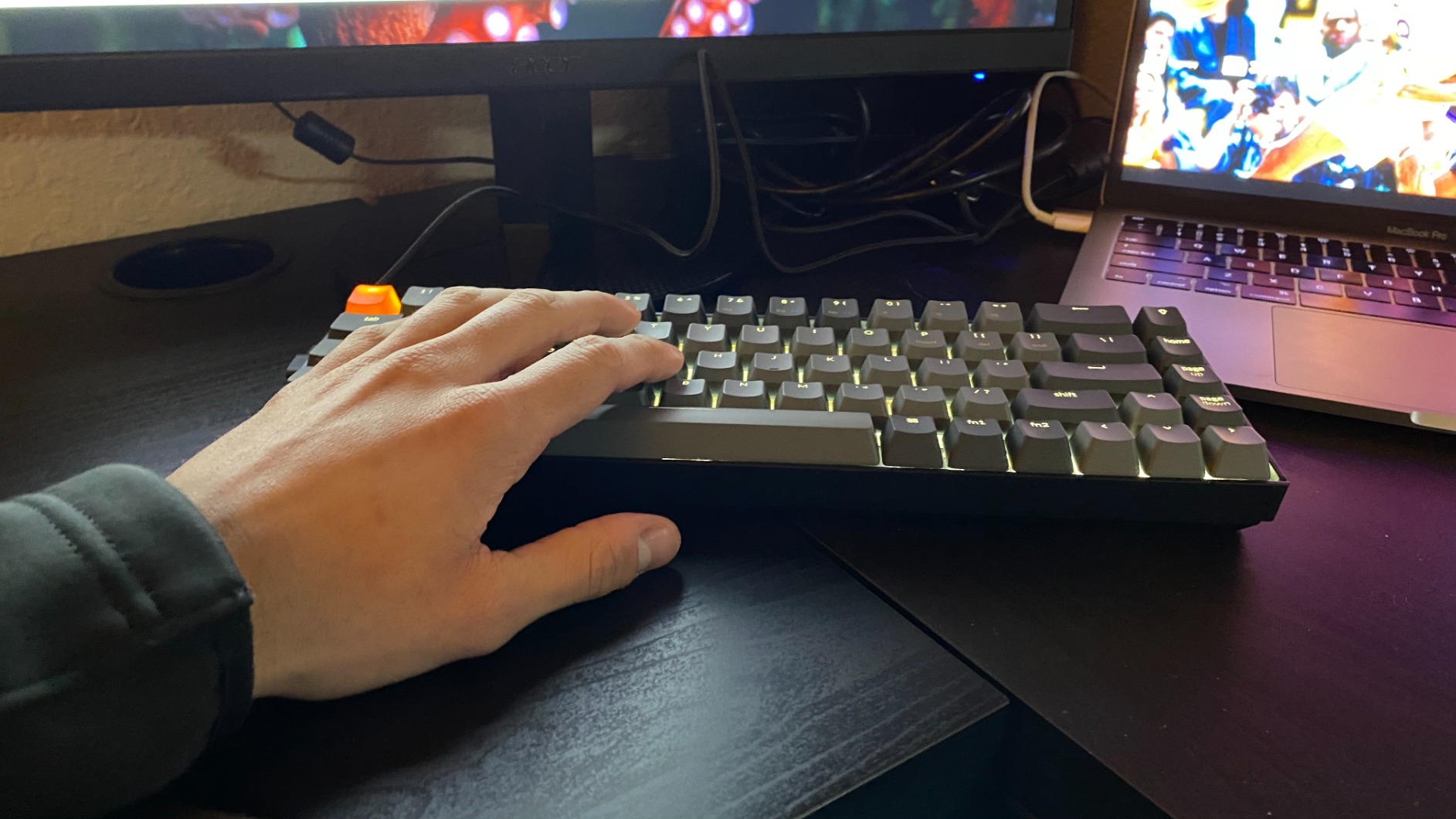 Keychron K6 Bluetooth 5.1 Wireless Mechanical Keyboard with Keychron K Pro Brown Switch/LED Backlit/Rechargeable Battery, 68 Keys Compact Keyboard Compatible with Mac Windows customer photo 2