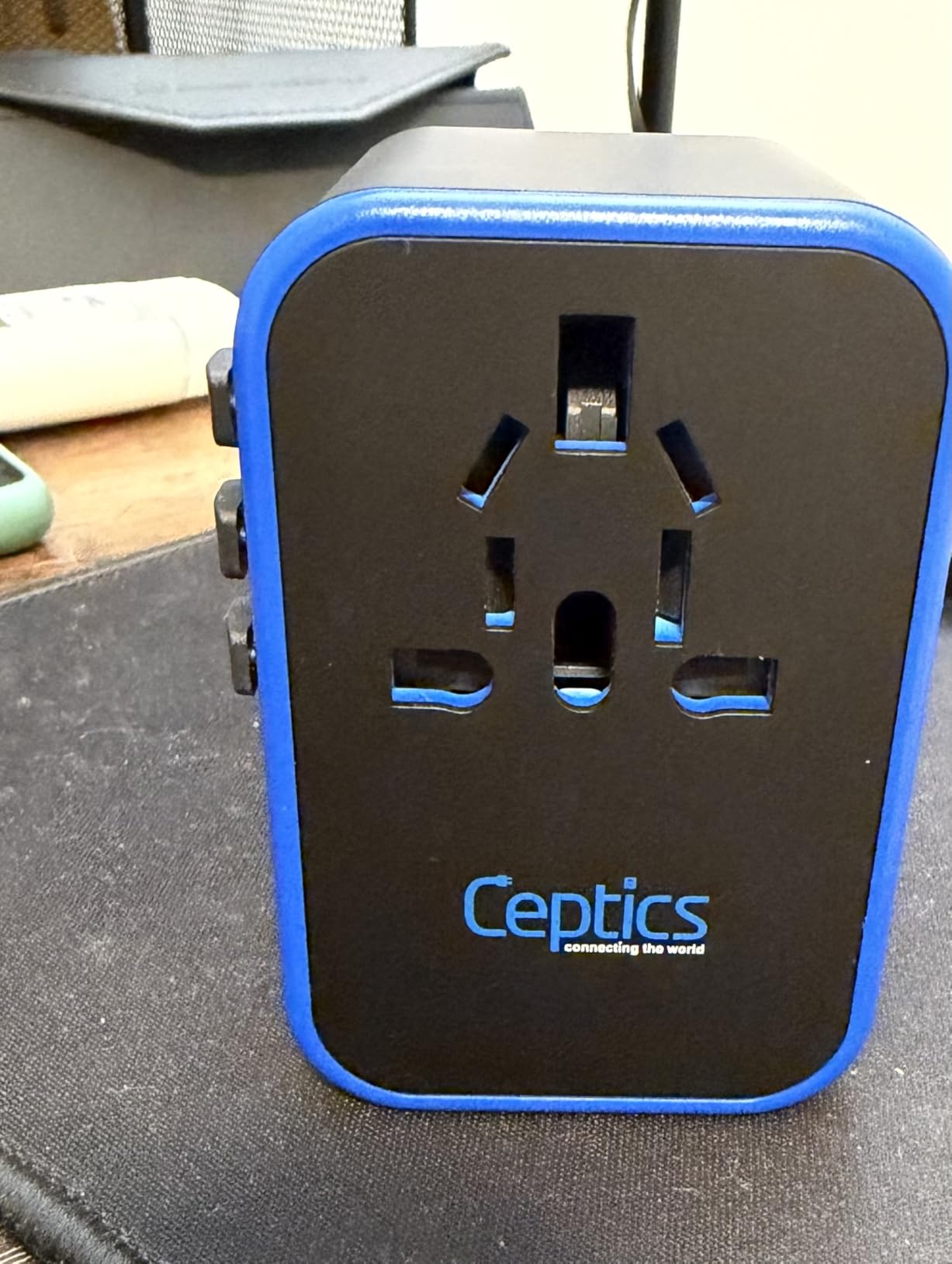 Ceptics Universal Travel Adapter, 45W International Power Adapter with PD & QC 3.0 Dual USB-C, 3 USB Travel Adapter Worldwide, Type I C G A Outlets 110V 220V A/C - EU Euro US UK (11-KU) customer photo 2