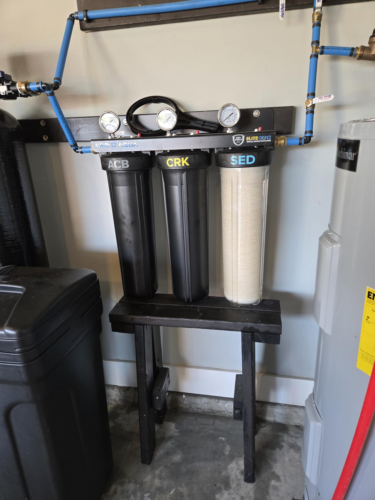 PRO+AQUA Elite Series GEN2 PRO-100-E 3-Stage Whole House Water Filtration System for City & Well Water customer photo 2