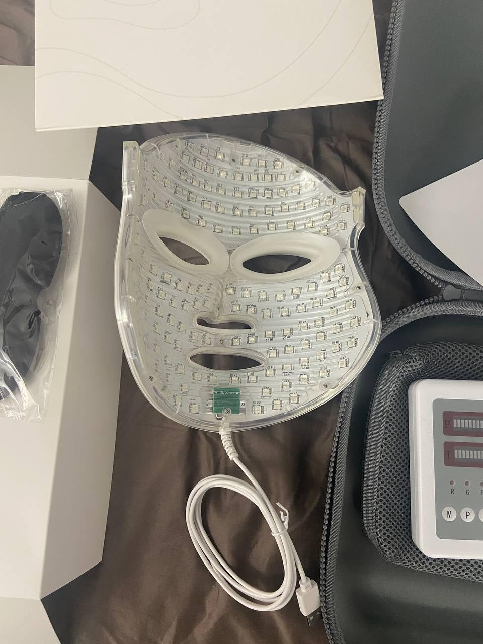 Aphrona FDA Cleared Moonlight LED Facial Mask Skin Care Mask, LED Light Therapy Red Blue light for Acne Removal Wrinkle Reduction customer photo 2