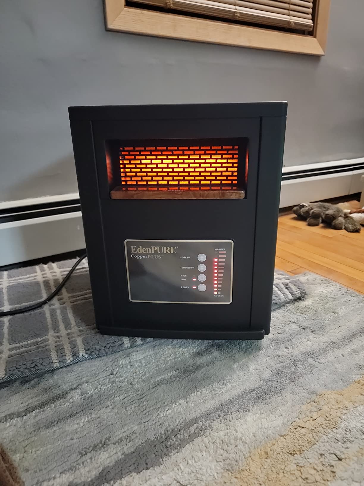 EdenPURE Classic CopperPLUS Infrared Heater - 1500 W Energy-Efficient Zone Heater for Large Rooms up to 1000 sq ft customer photo 1